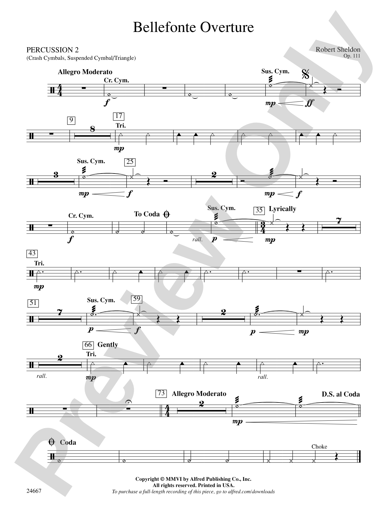 Bellefonte Overture: 2nd Percussion