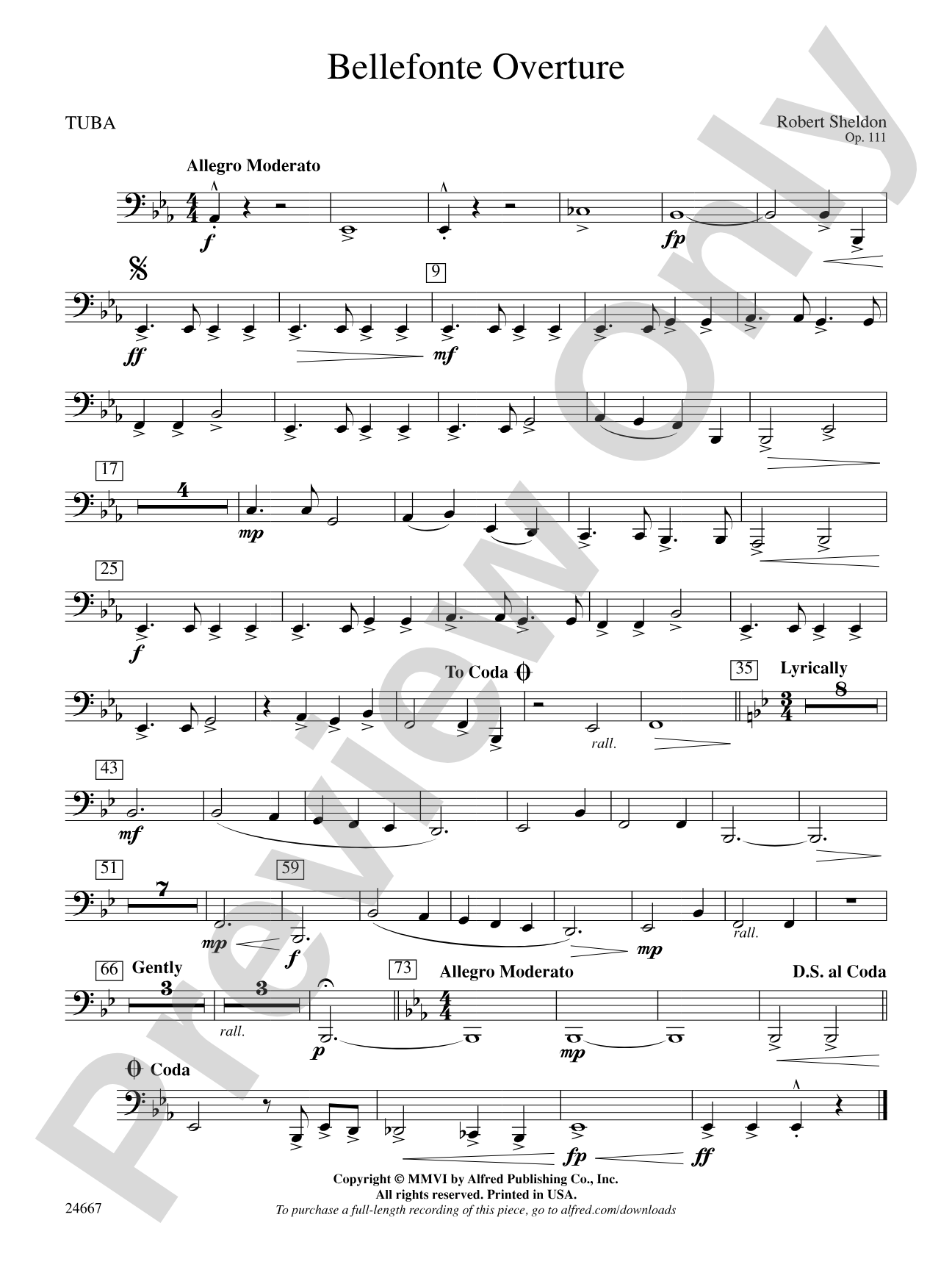 Bellefonte Overture: Tuba