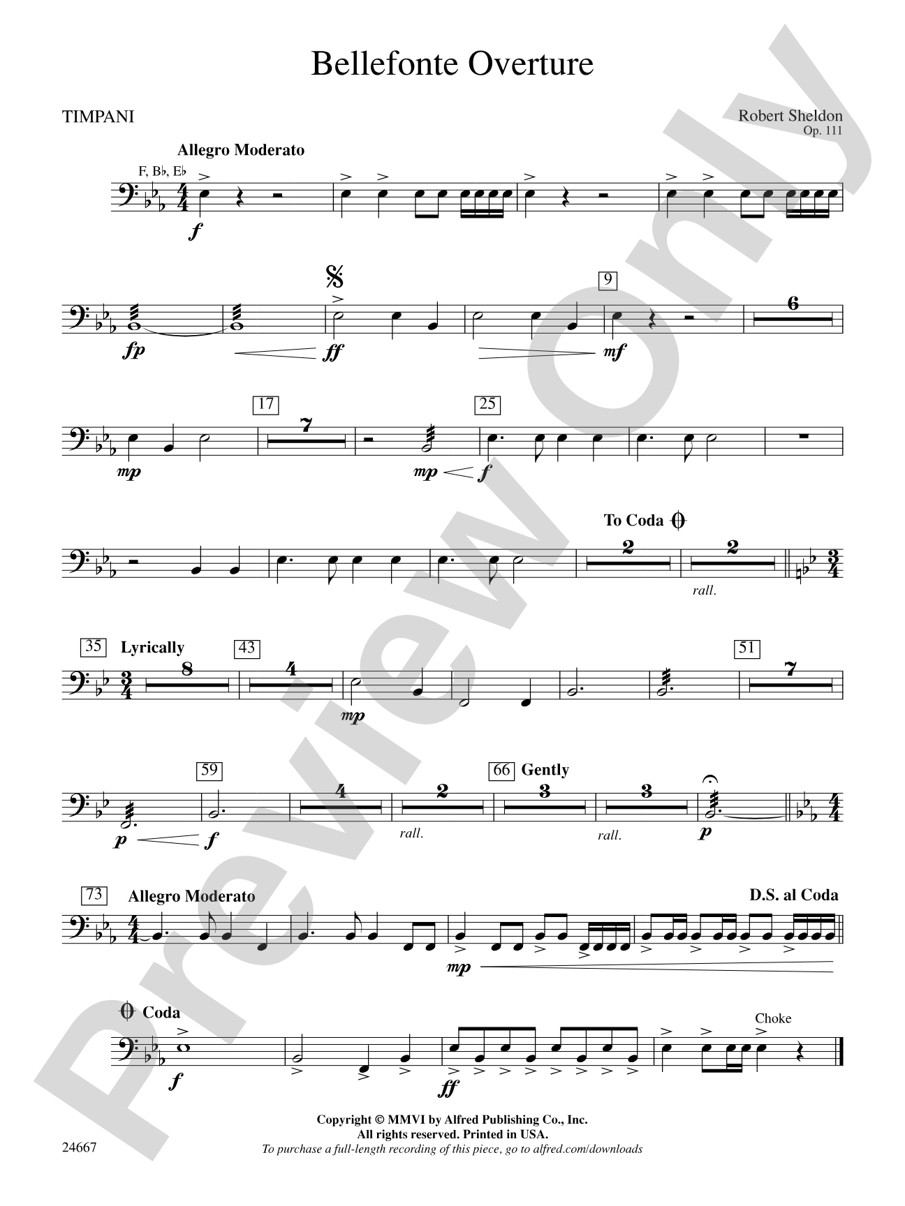 Bellefonte Overture: Timpani