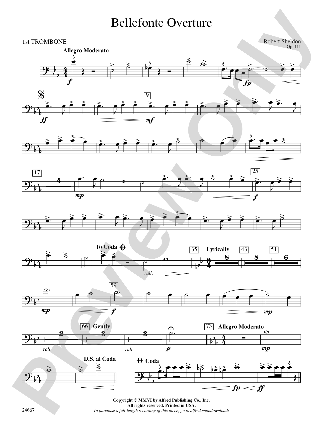 Bellefonte Overture: 1st Trombone