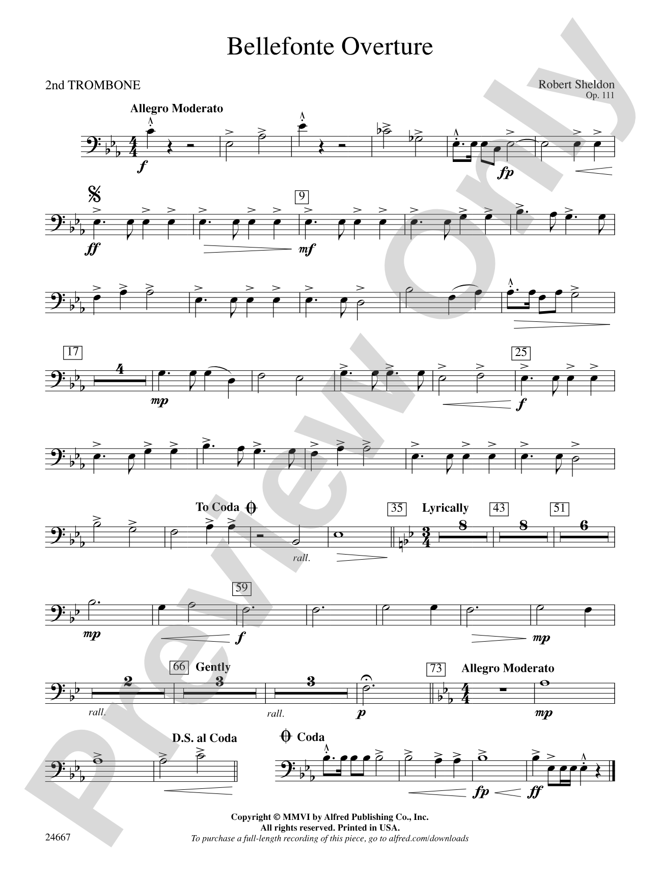 Bellefonte Overture: 2nd Trombone
