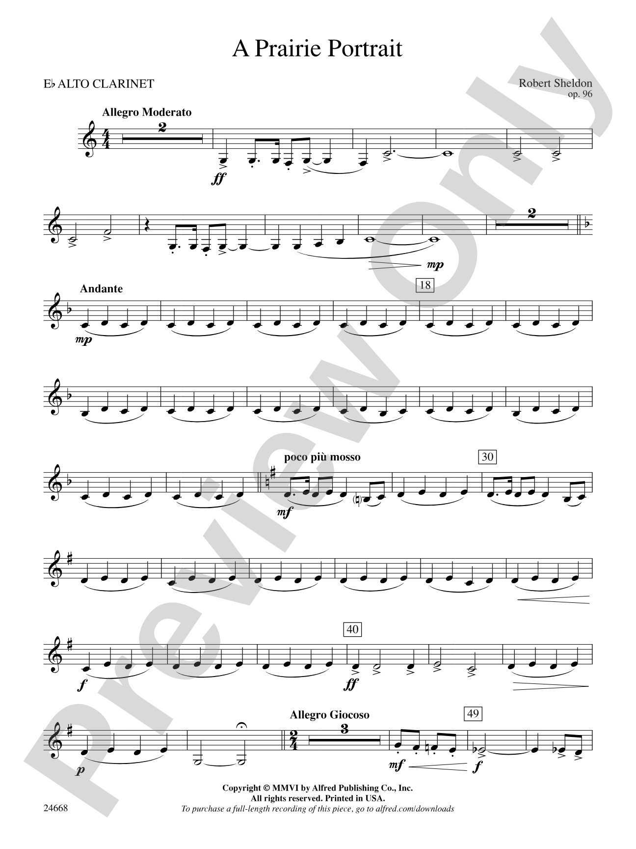 A Prairie Portrait: E-flat Alto Clarinet
