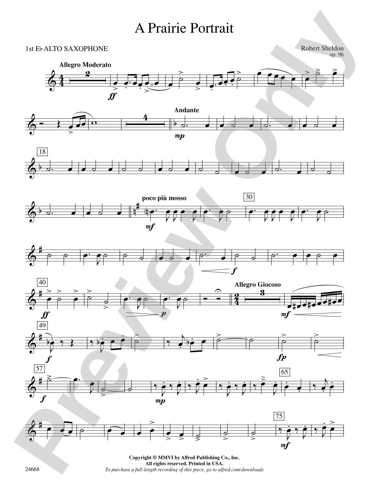 A Prairie Portrait: E-flat Alto Saxophone