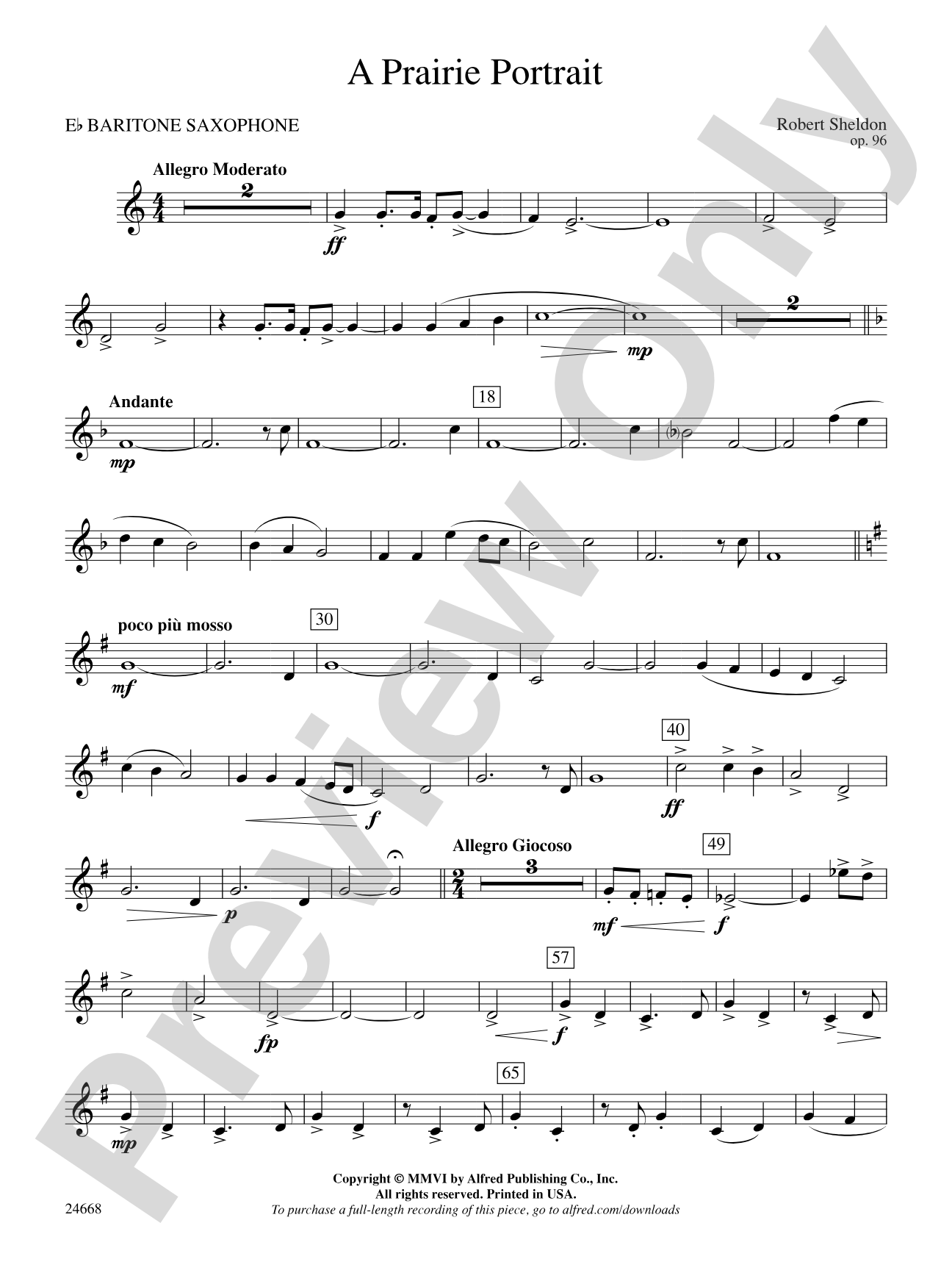A Prairie Portrait: E-flat Baritone Saxophone