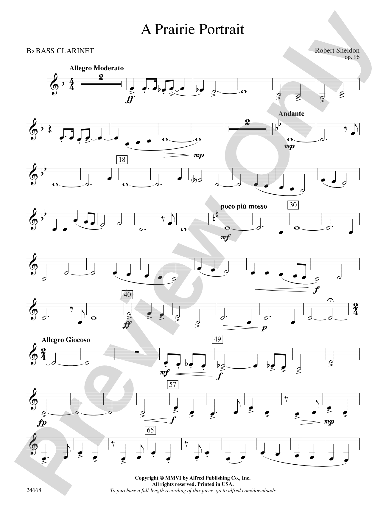 A Prairie Portrait: B-flat Bass Clarinet