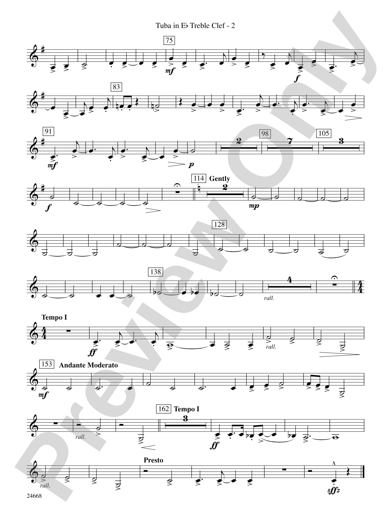 A Prairie Portrait: (wp) E-flat Tuba T.C.