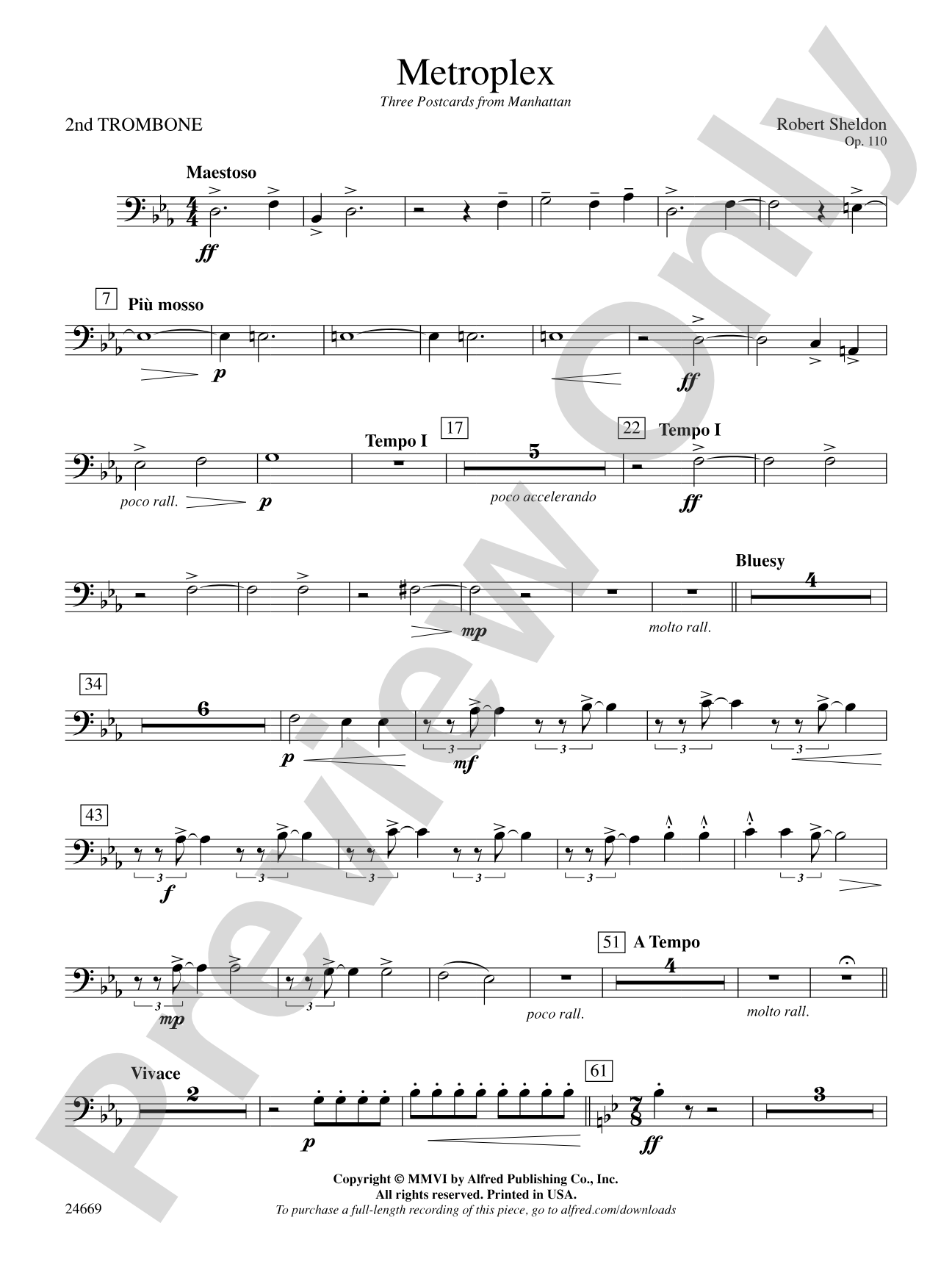 Metroplex: Three Postcards from Manhattan: 2nd Trombone