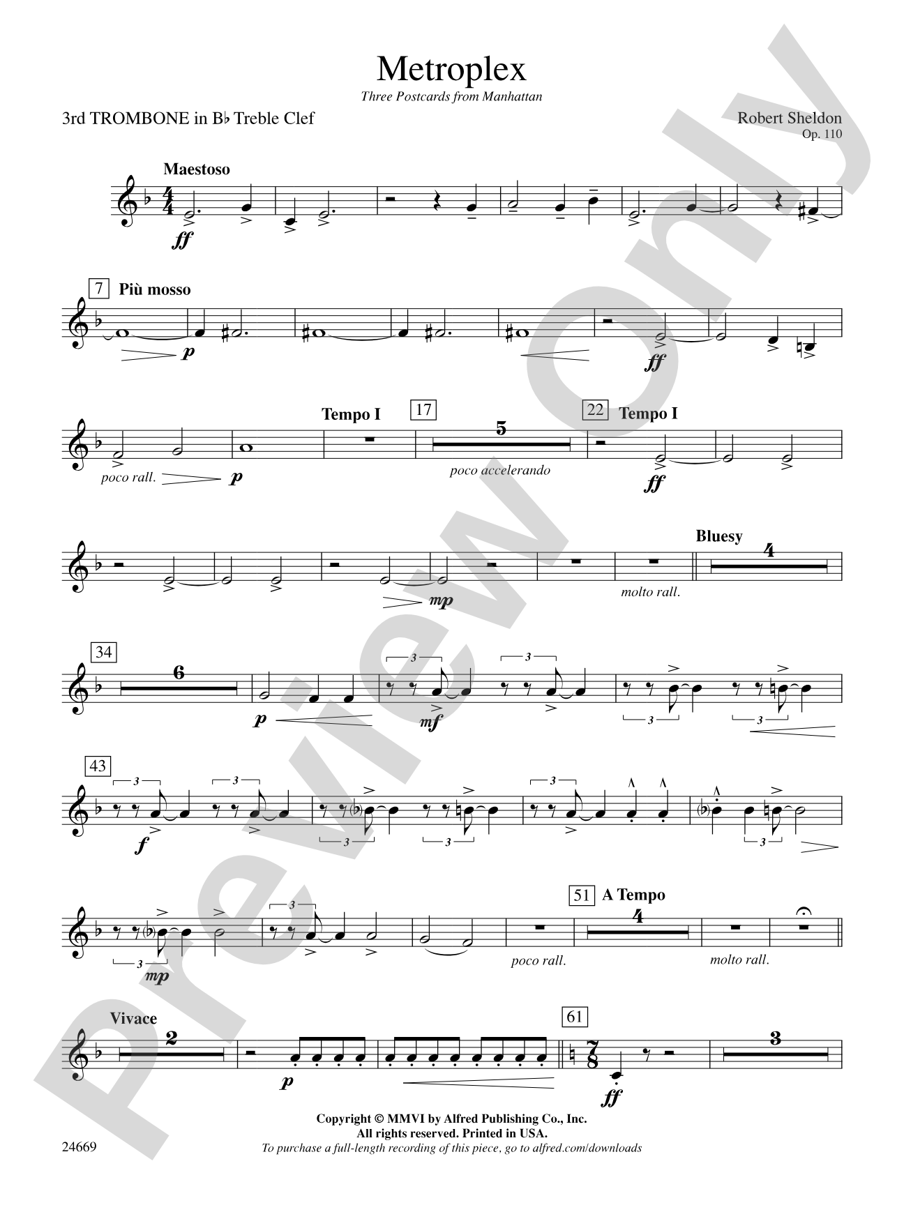 Metroplex: (wp) 3rd B-flat Trombone T.C.