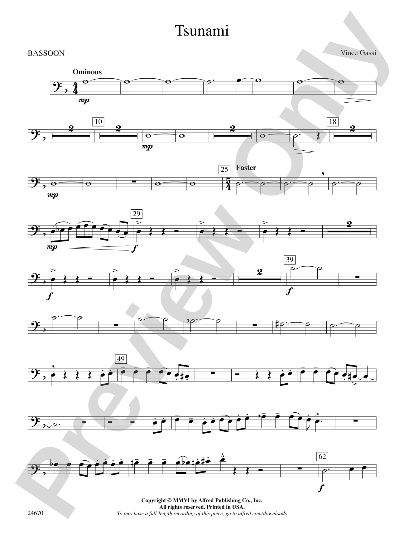 Tsunami: Bassoon