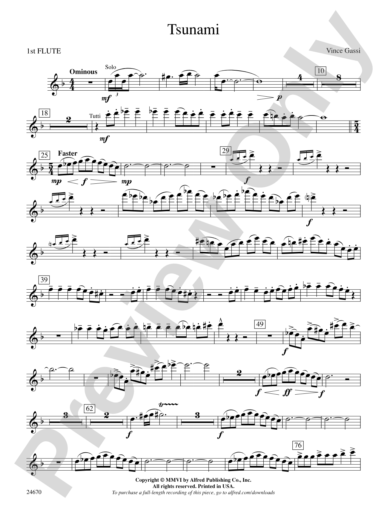 Tsunami: Flute