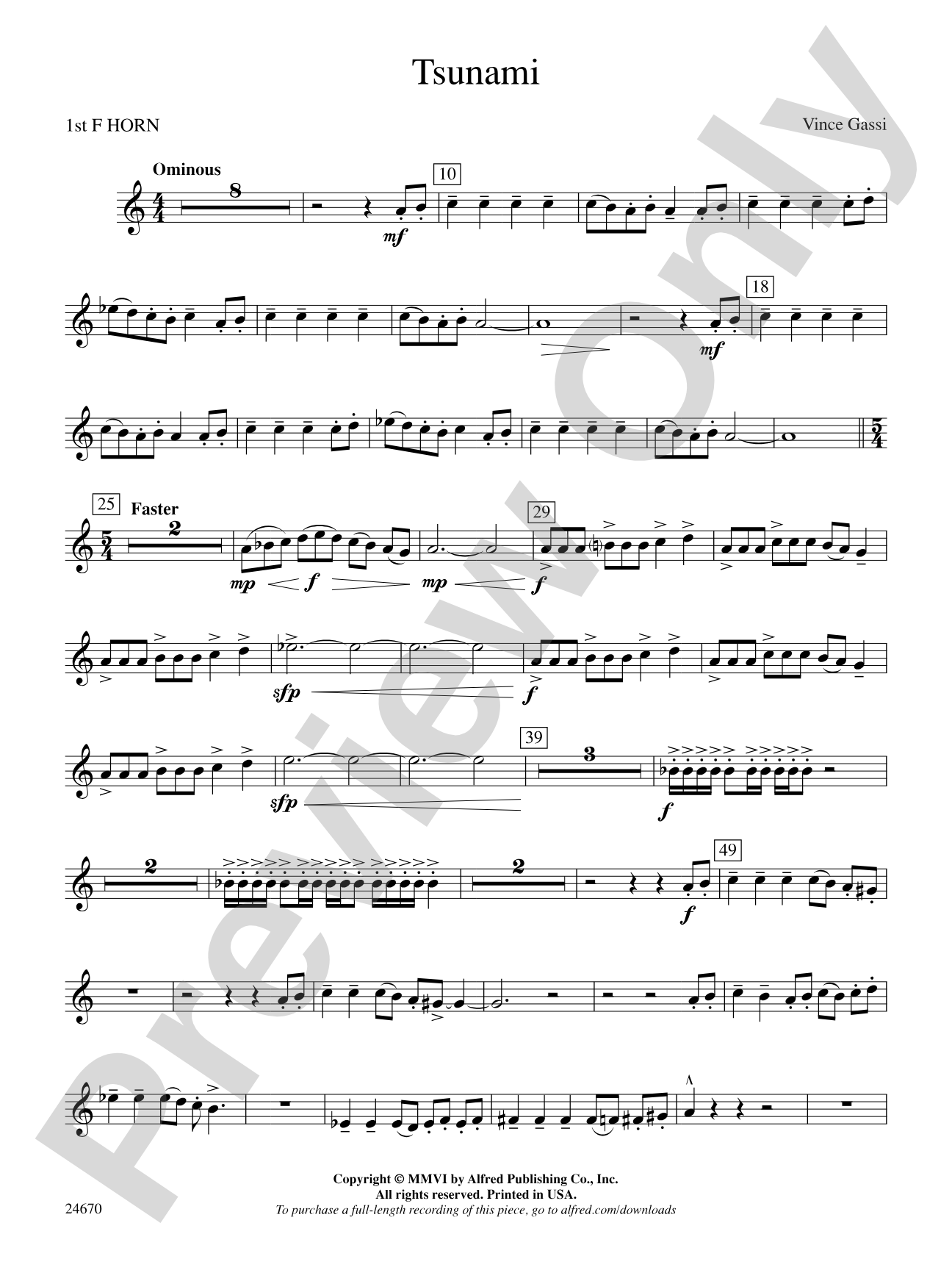 Tsunami: 1st F Horn