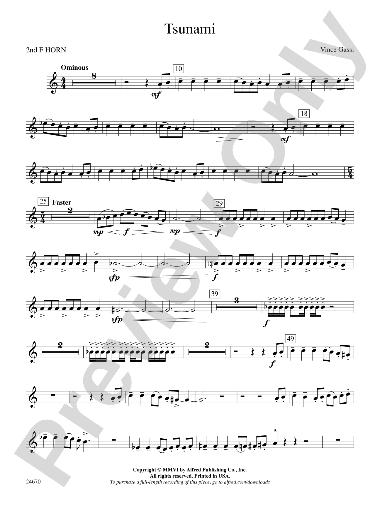 Tsunami: 2nd F Horn