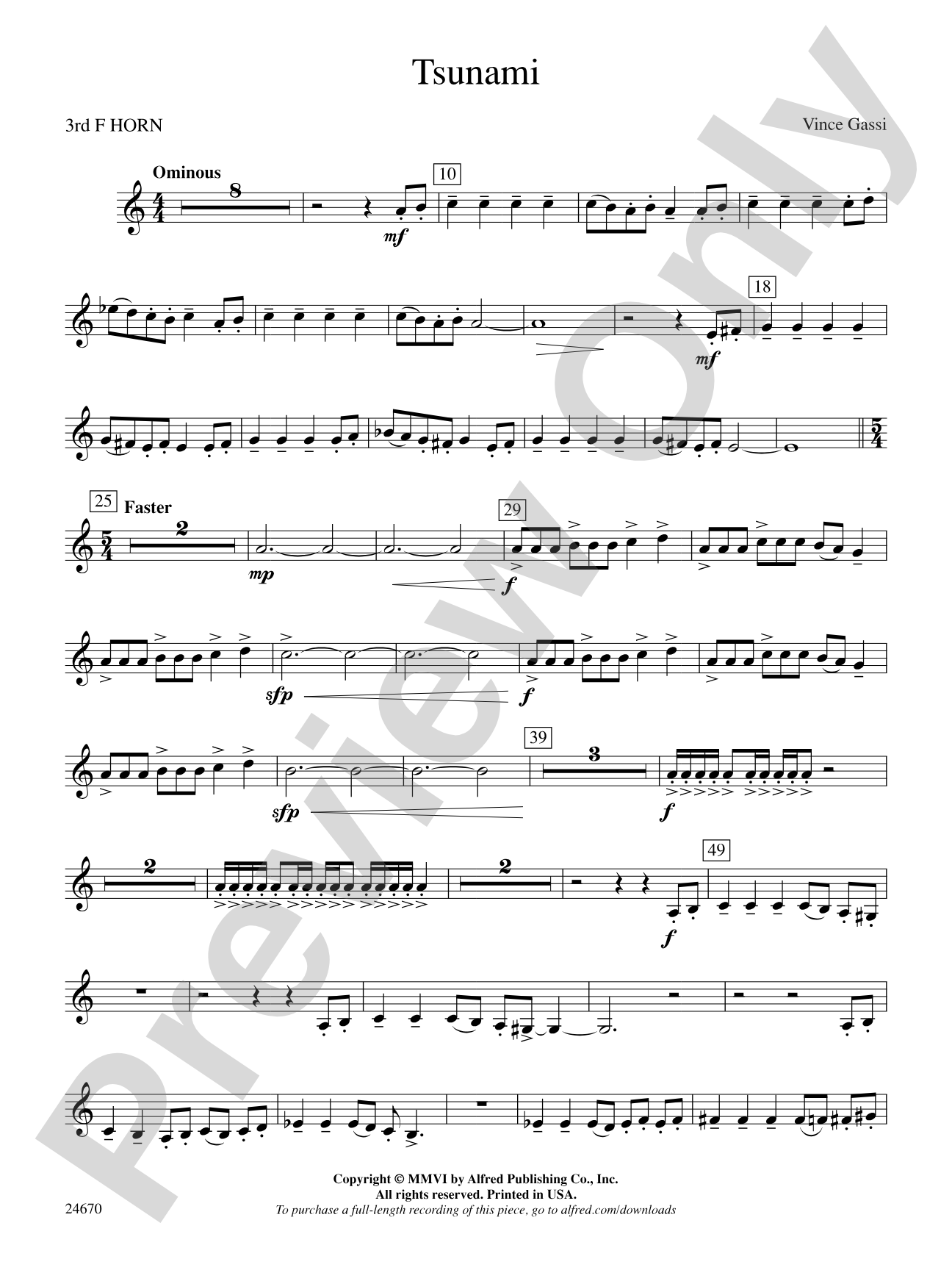 Tsunami: 3rd F Horn