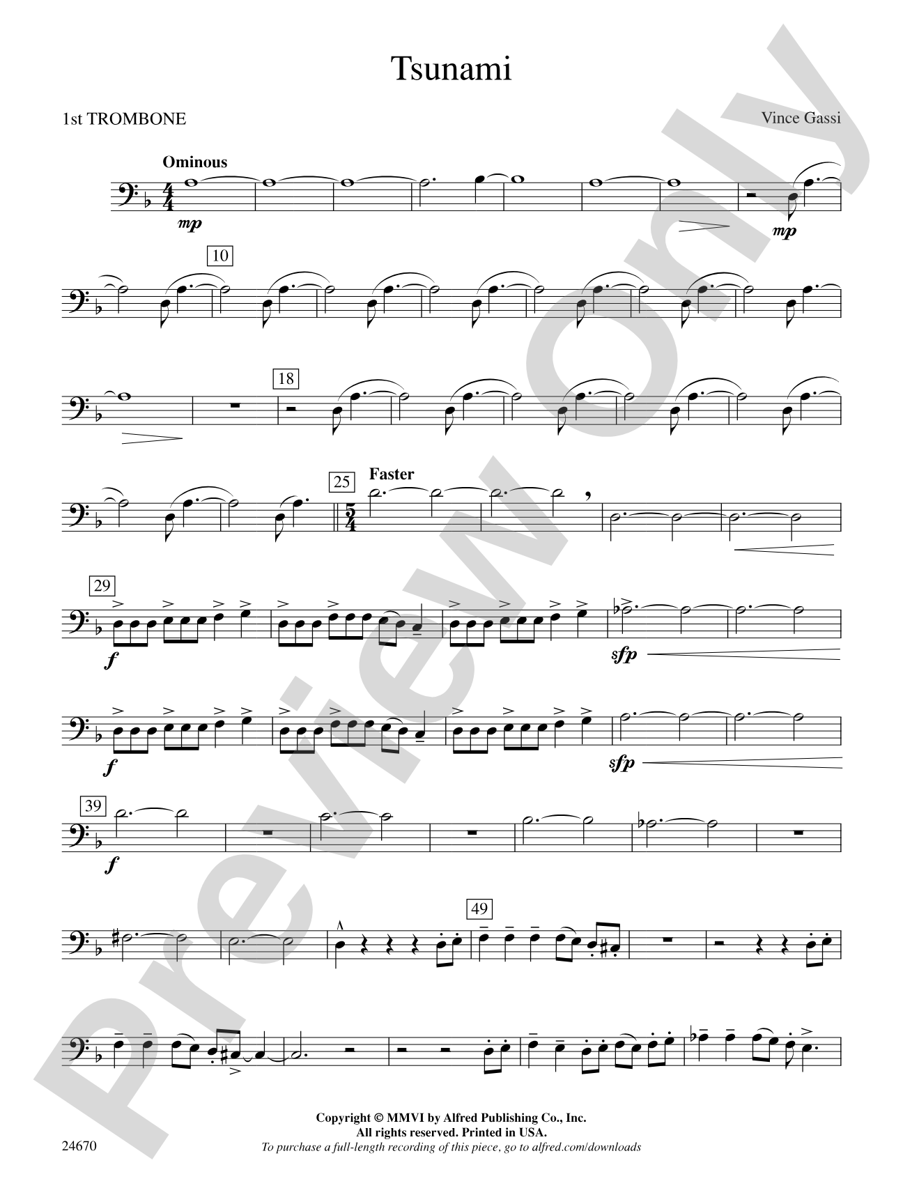 Tsunami: 1st Trombone