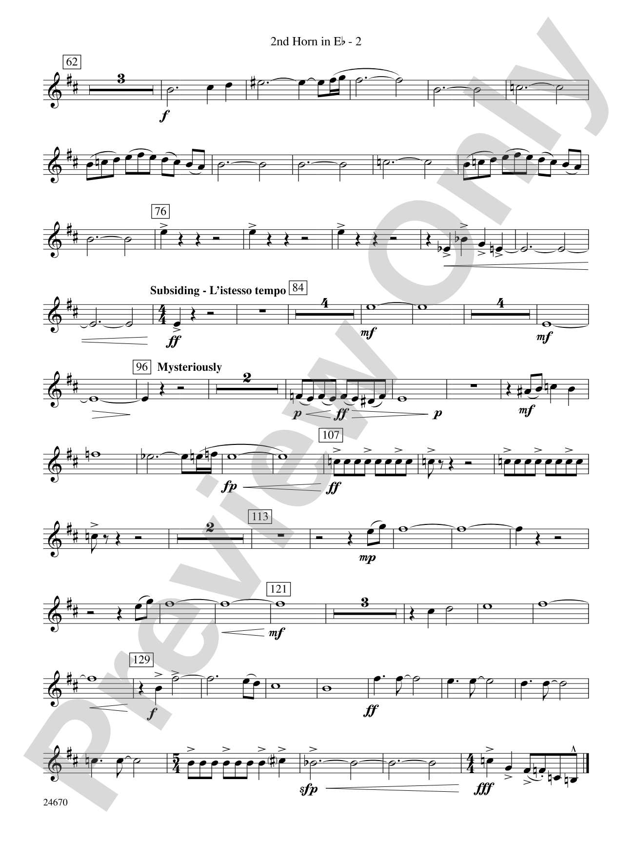 Tsunami: (wp) 2nd Horn in E-flat