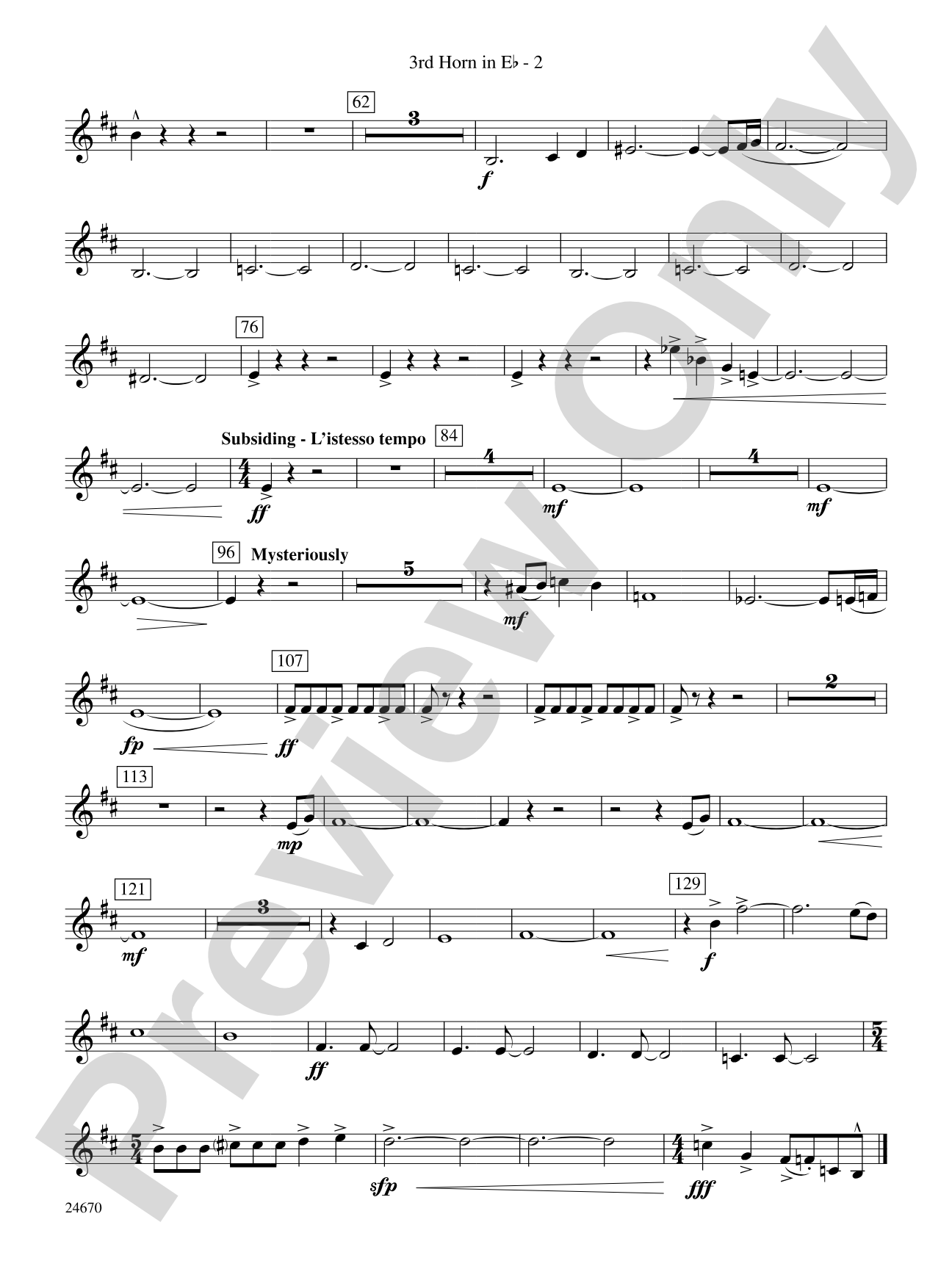 Tsunami: (wp) 3rd Horn in E-flat