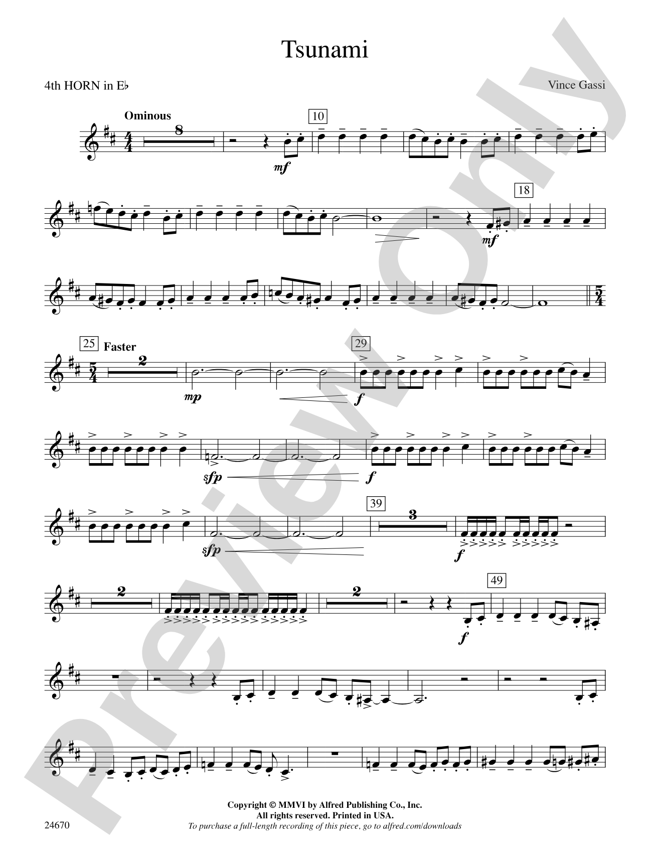 Tsunami: (wp) 4th Horn in E-flat