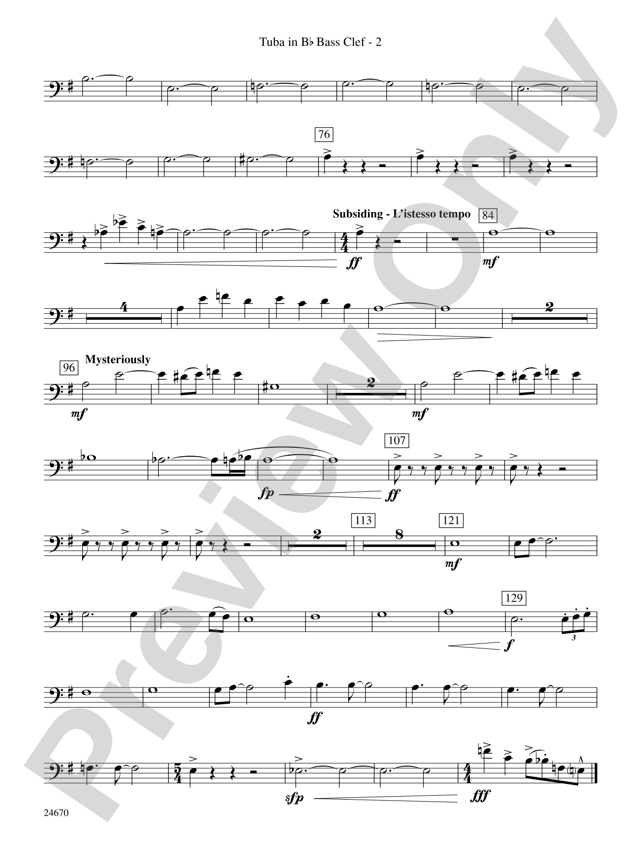 Tsunami: (wp) B-flat Tuba B.C.