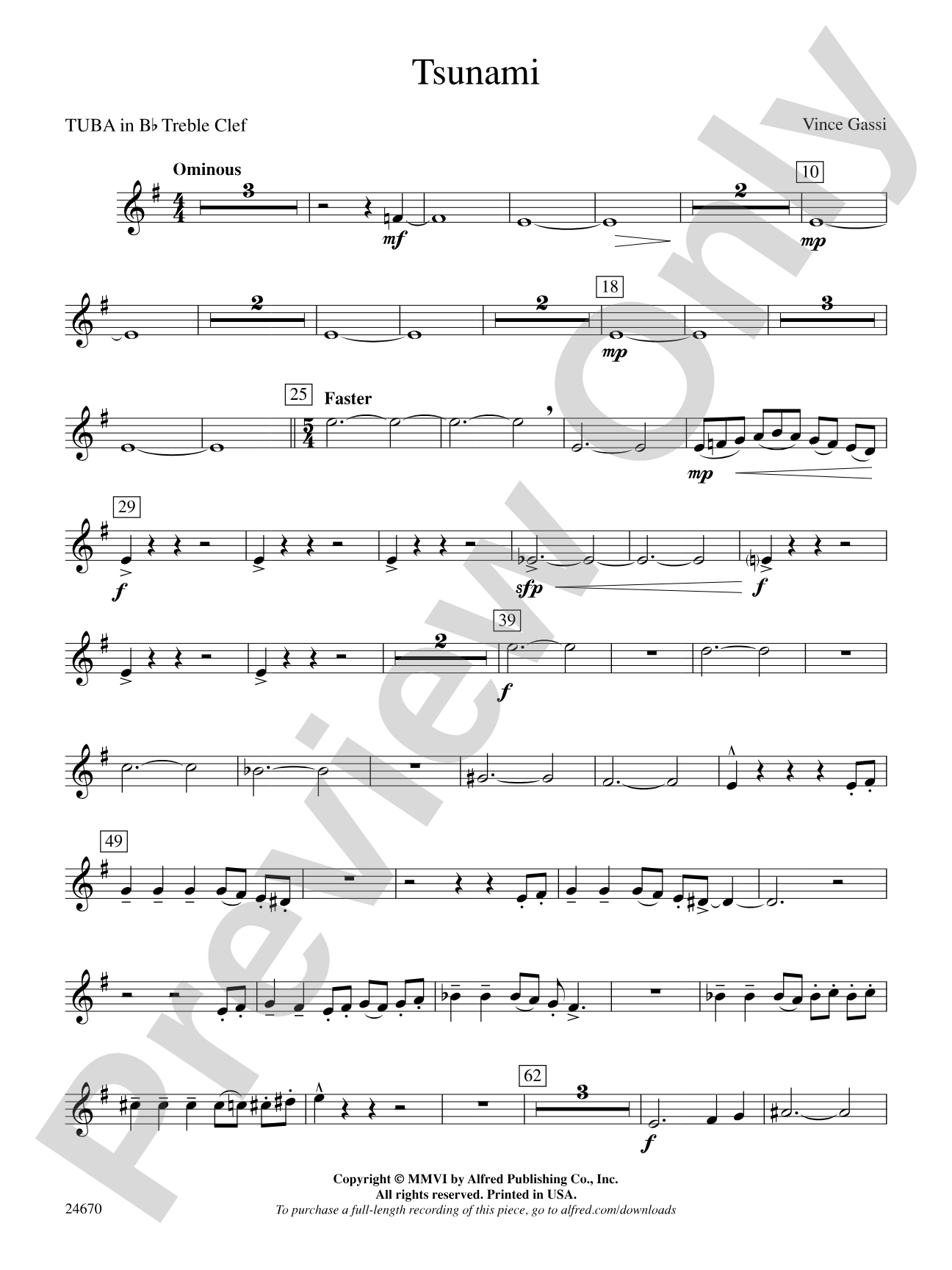 Tsunami: (wp) B-flat Tuba T.C.
