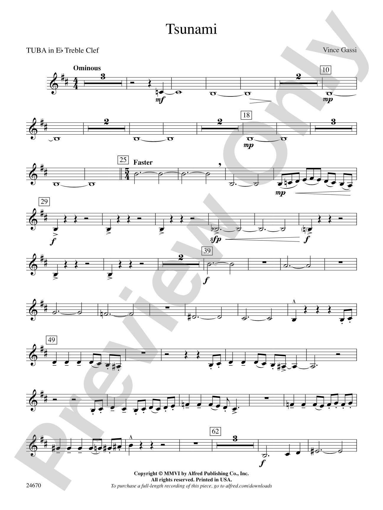 Tsunami: (wp) E-flat Tuba T.C.