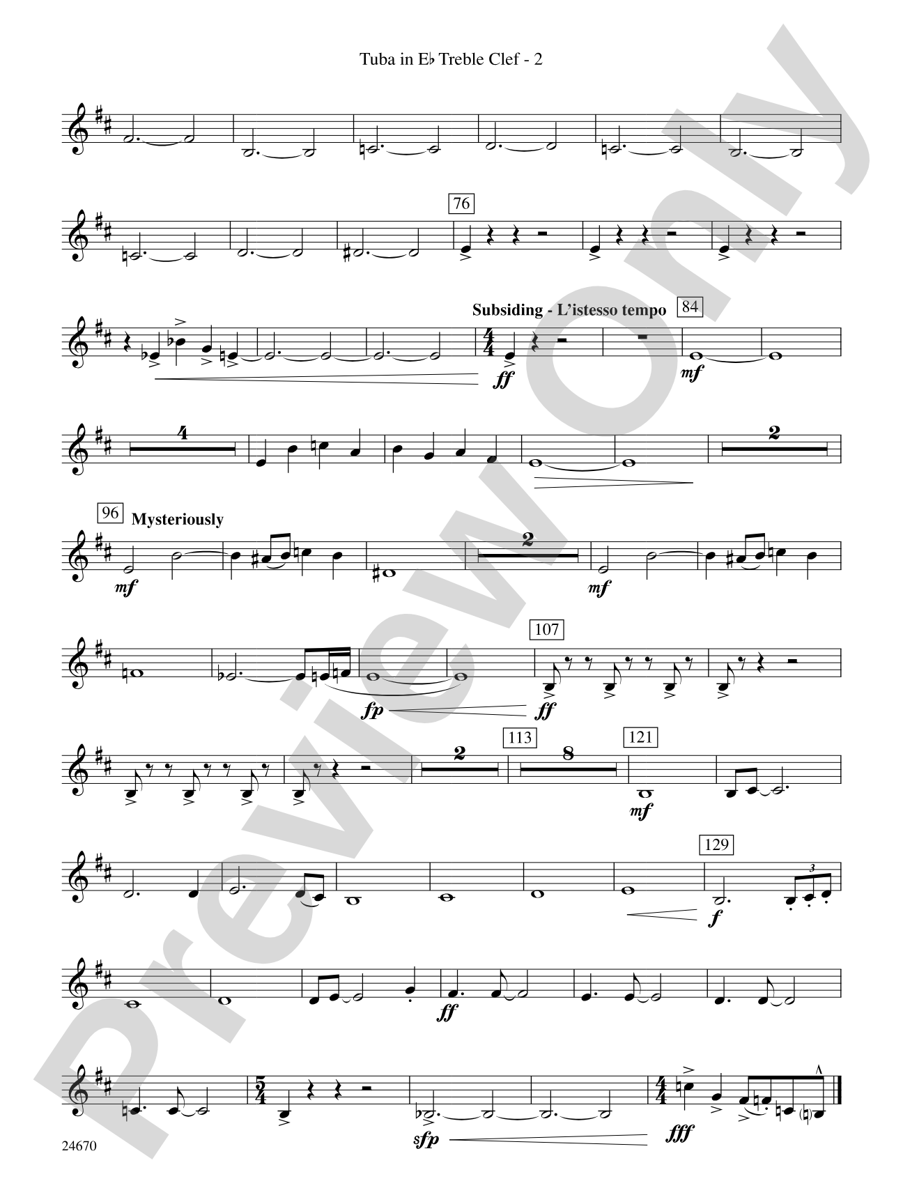 Tsunami: (wp) E-flat Tuba T.C.