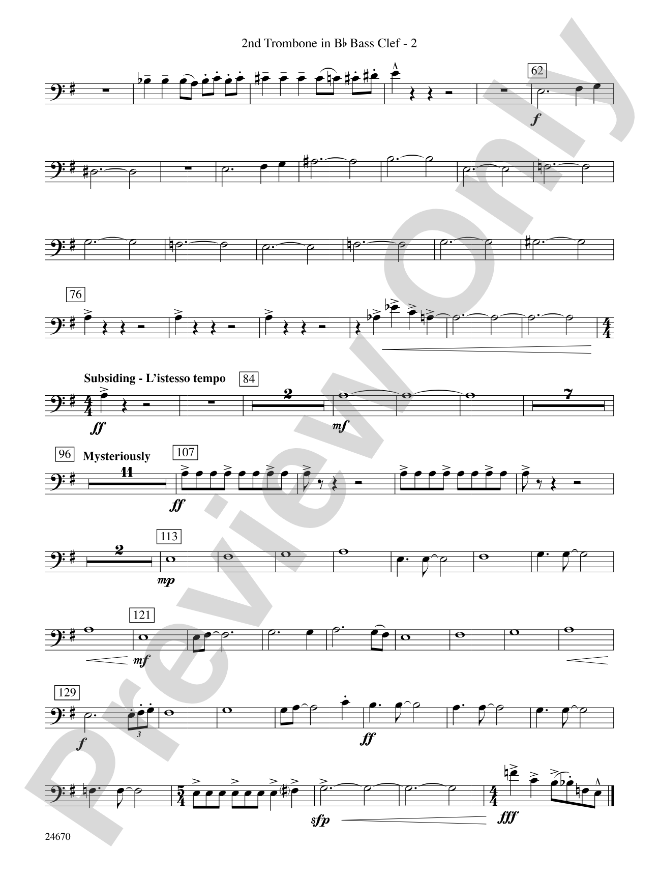 Tsunami: (wp) 2nd B-flat Trombone B.C.