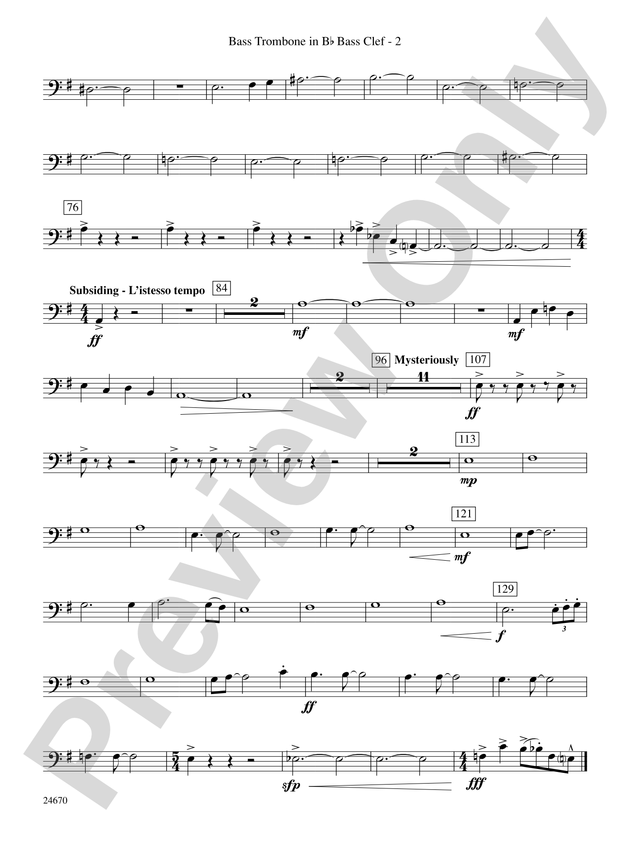 Tsunami: (wp) 3rd B-flat Trombone B.C.