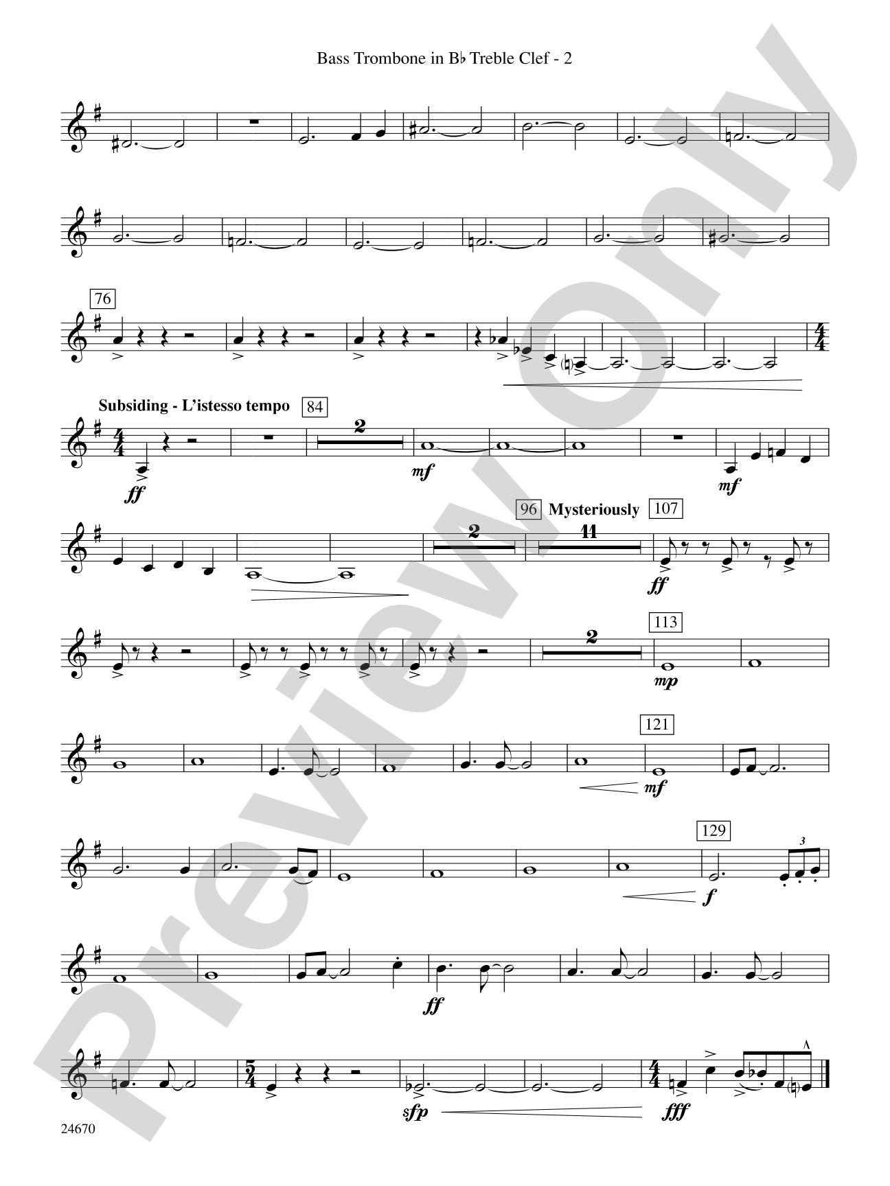 Tsunami: (wp) 3rd B-flat Trombone T.C.