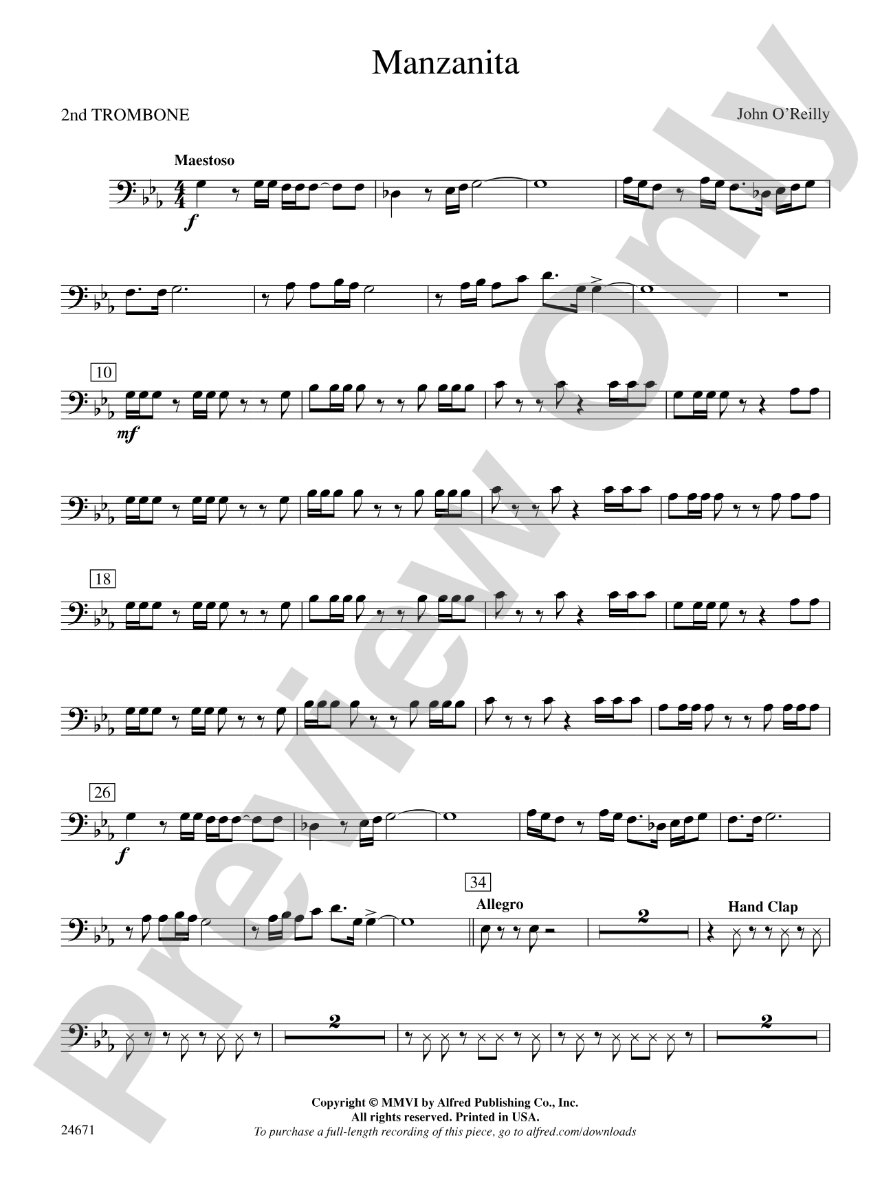 Manzanita: 2nd Trombone