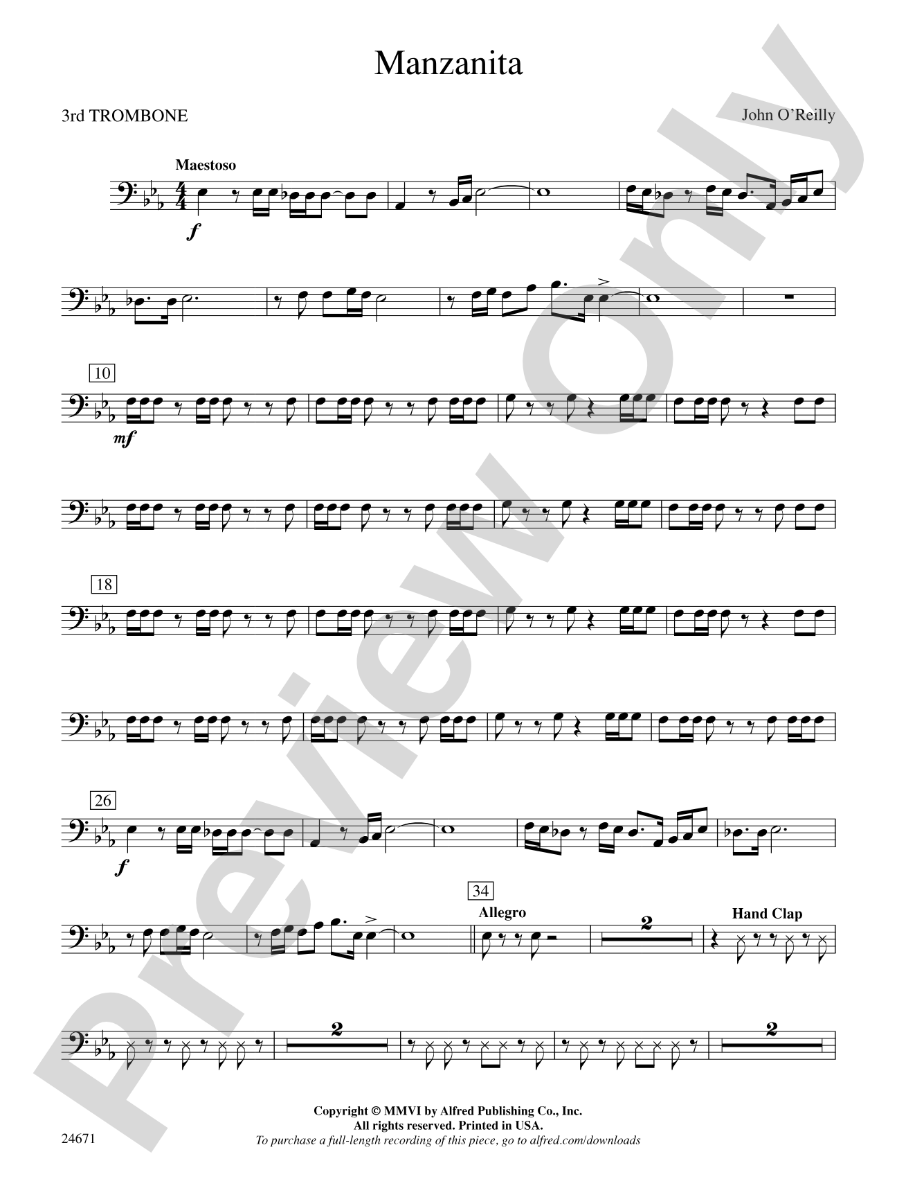 Manzanita: 3rd Trombone