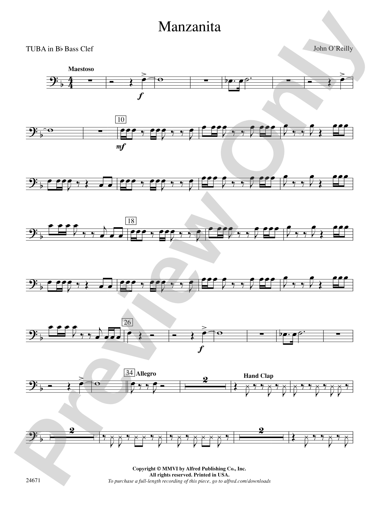 Manzanita: (wp) B-flat Tuba B.C.