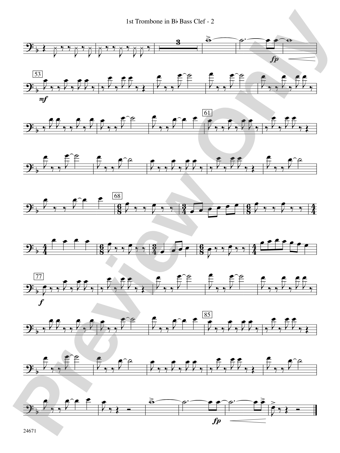 Manzanita: (wp) 1st B-flat Trombone B.C.