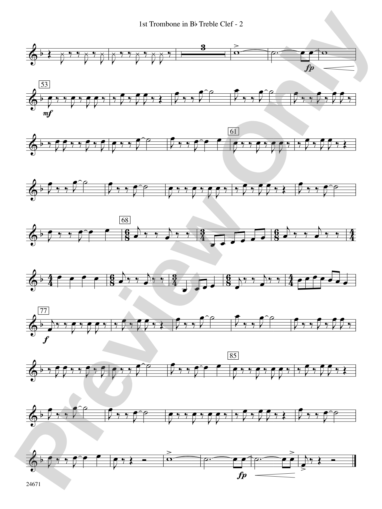 Manzanita: (wp) 1st B-flat Trombone T.C.