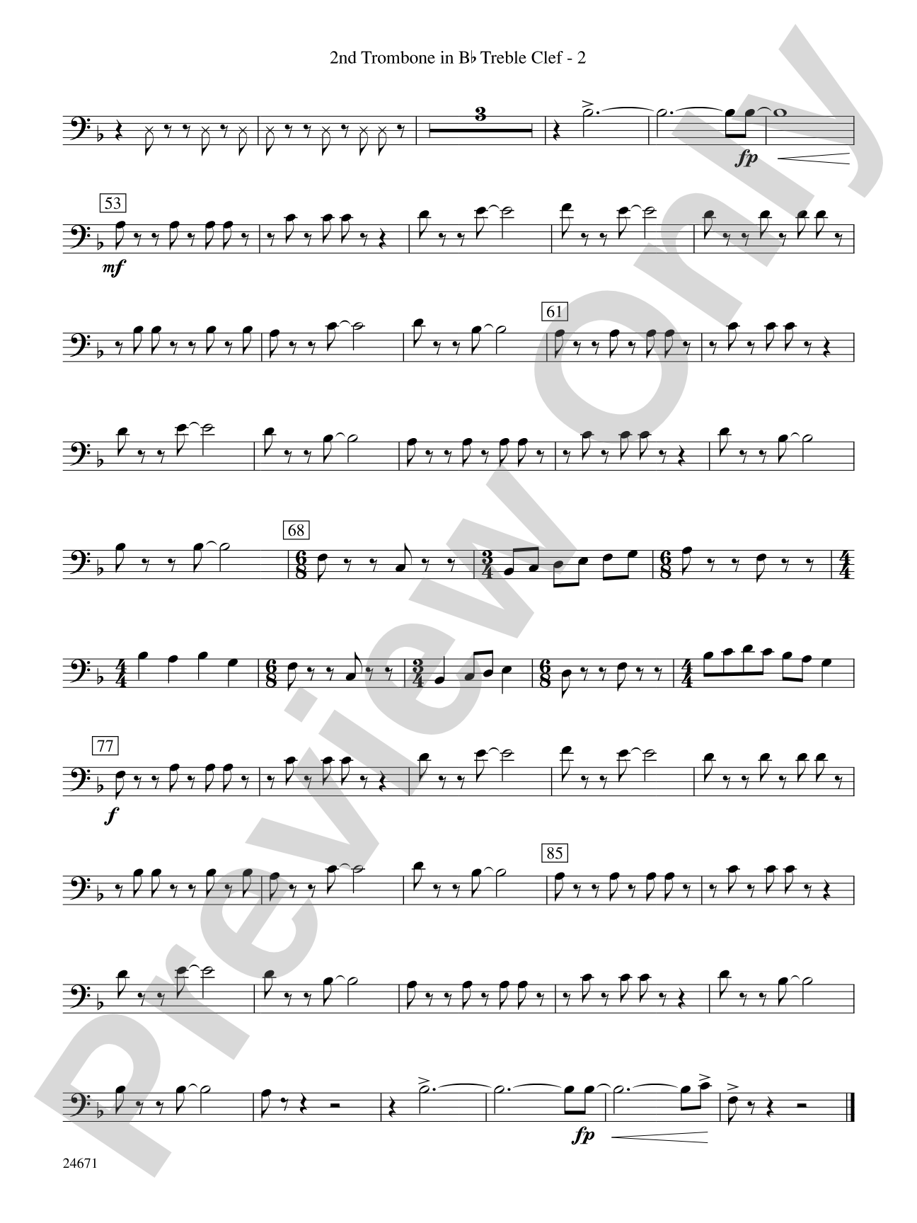 Manzanita: (wp) 2nd B-flat Trombone B.C.