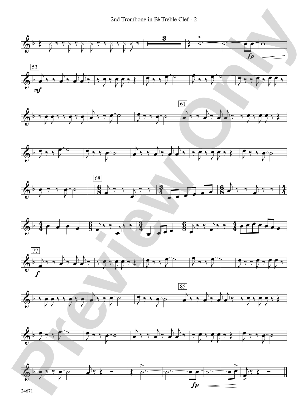 Manzanita: (wp) 2nd B-flat Trombone T.C.