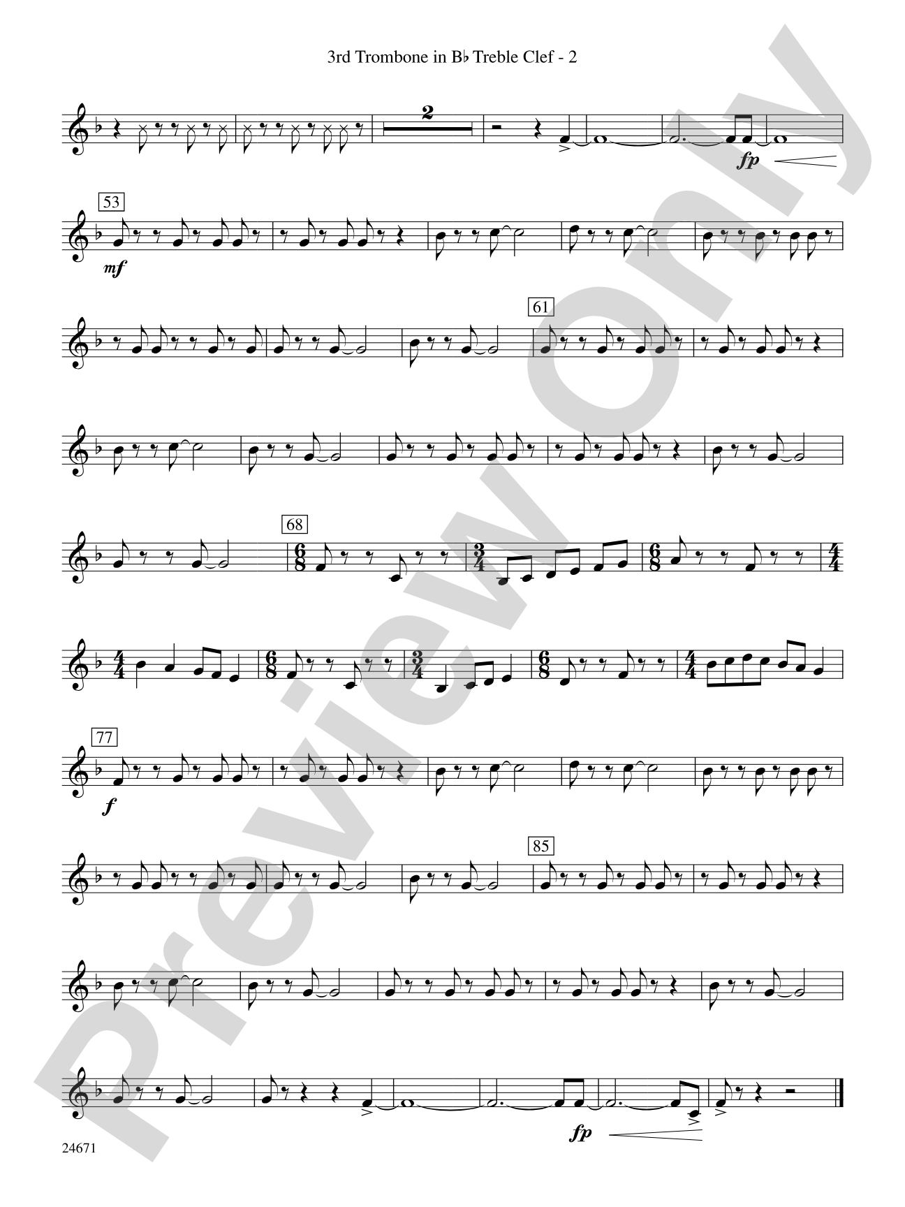 Manzanita: (wp) 3rd B-flat Trombone T.C.
