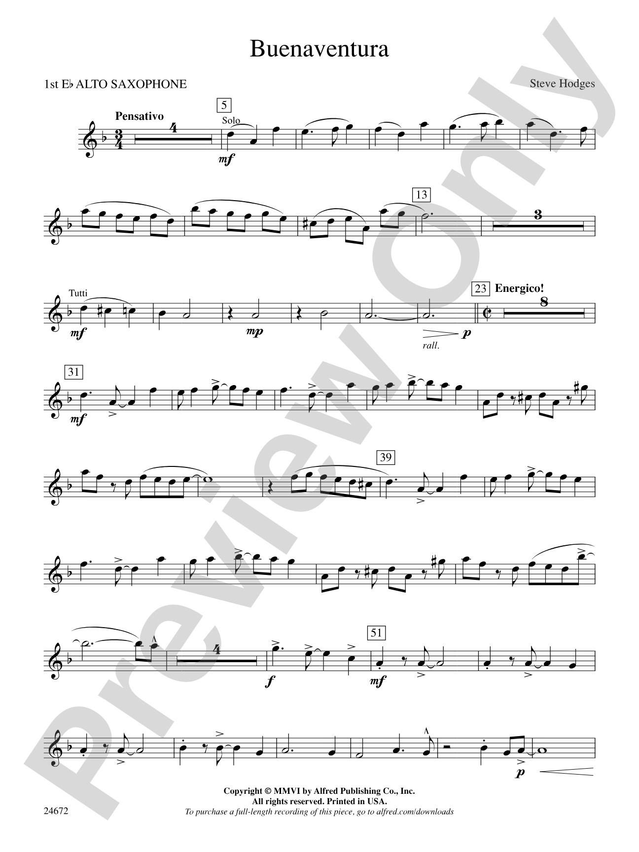 Buenaventura: E-flat Alto Saxophone