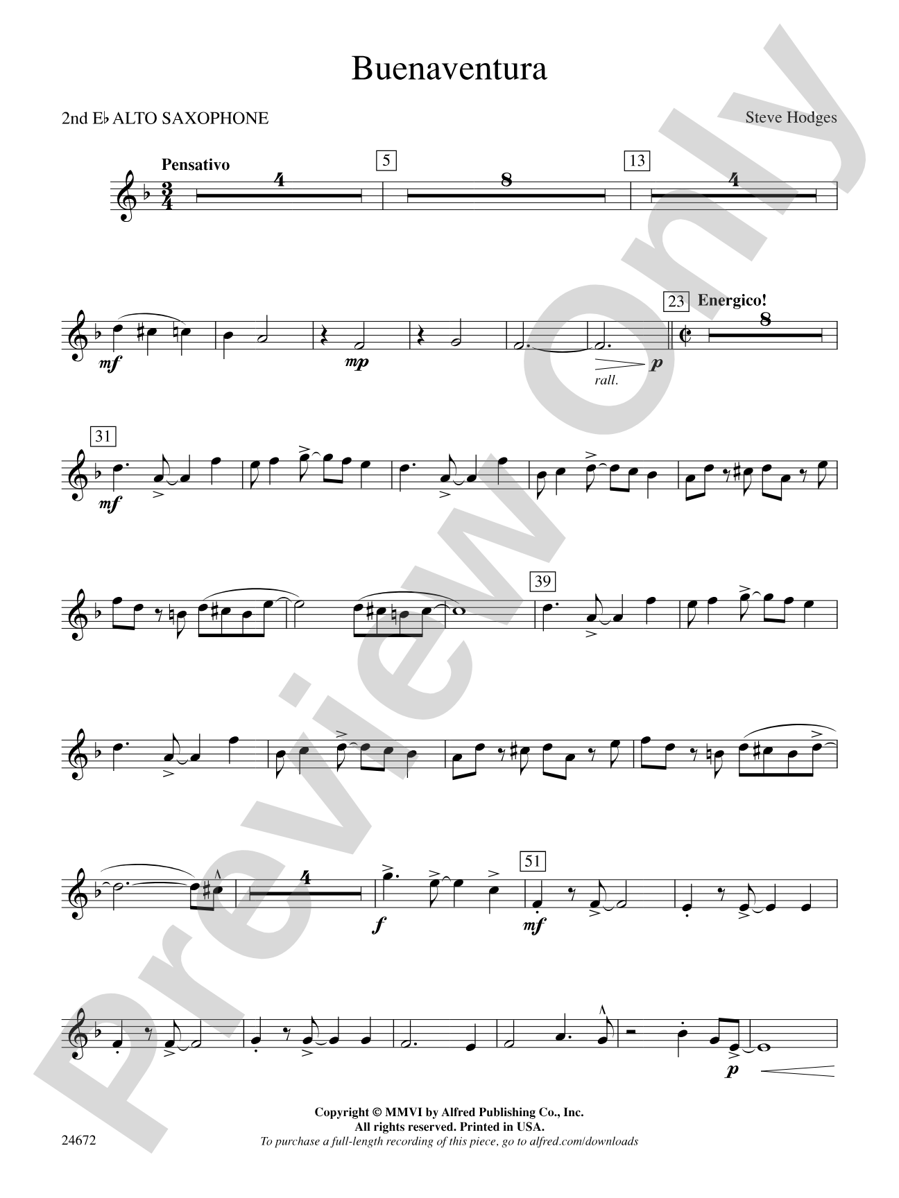 Buenaventura: 2nd E-flat Alto Saxophone
