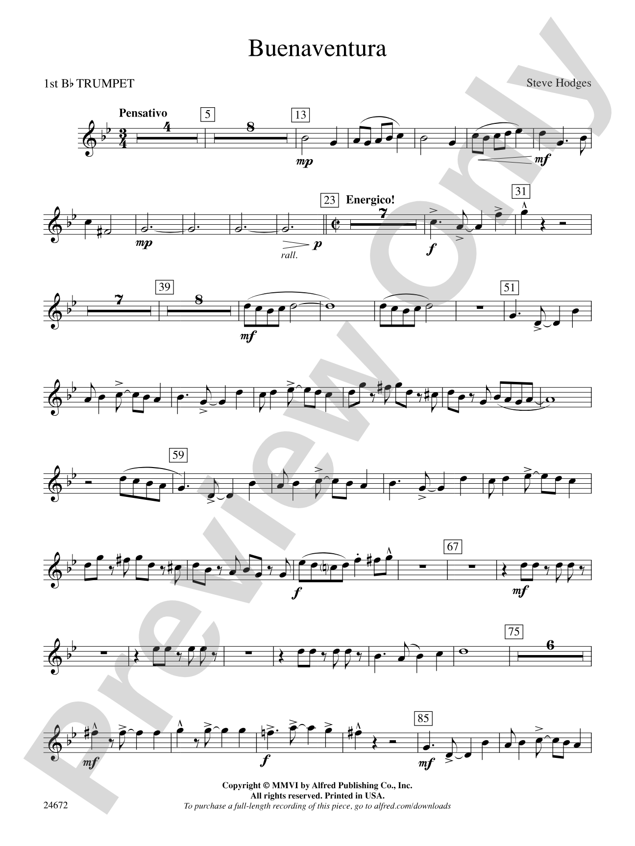 Buenaventura: 1st B-flat Trumpet