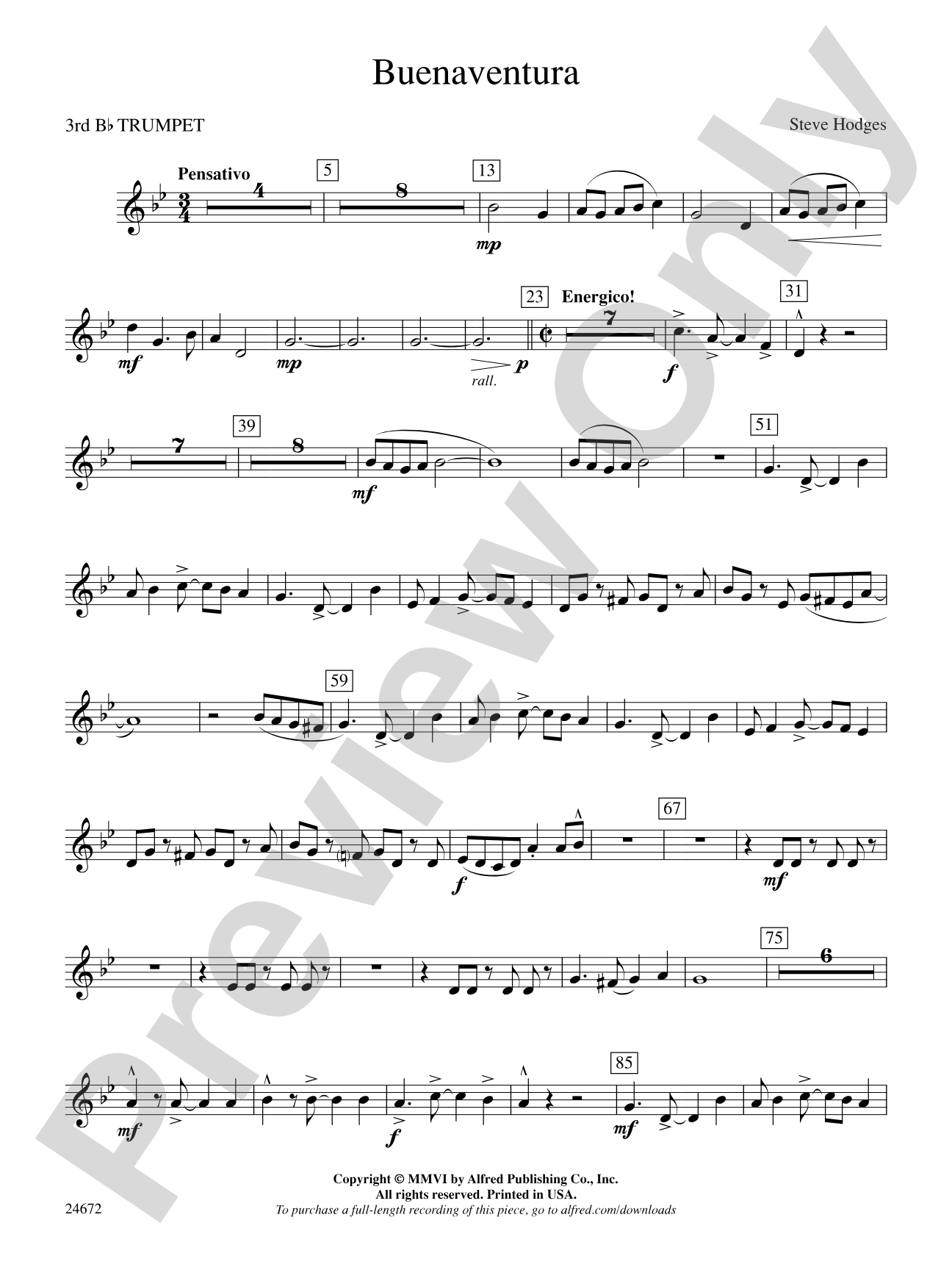 Buenaventura: 3rd B-flat Trumpet