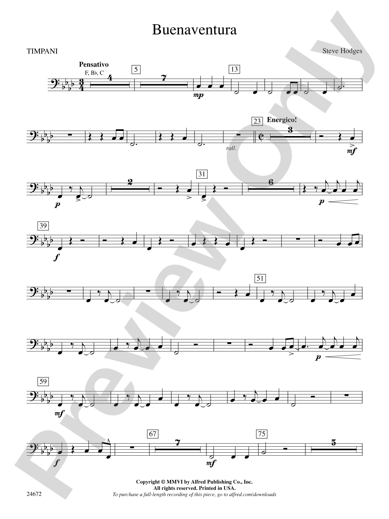 Buenaventura: Timpani