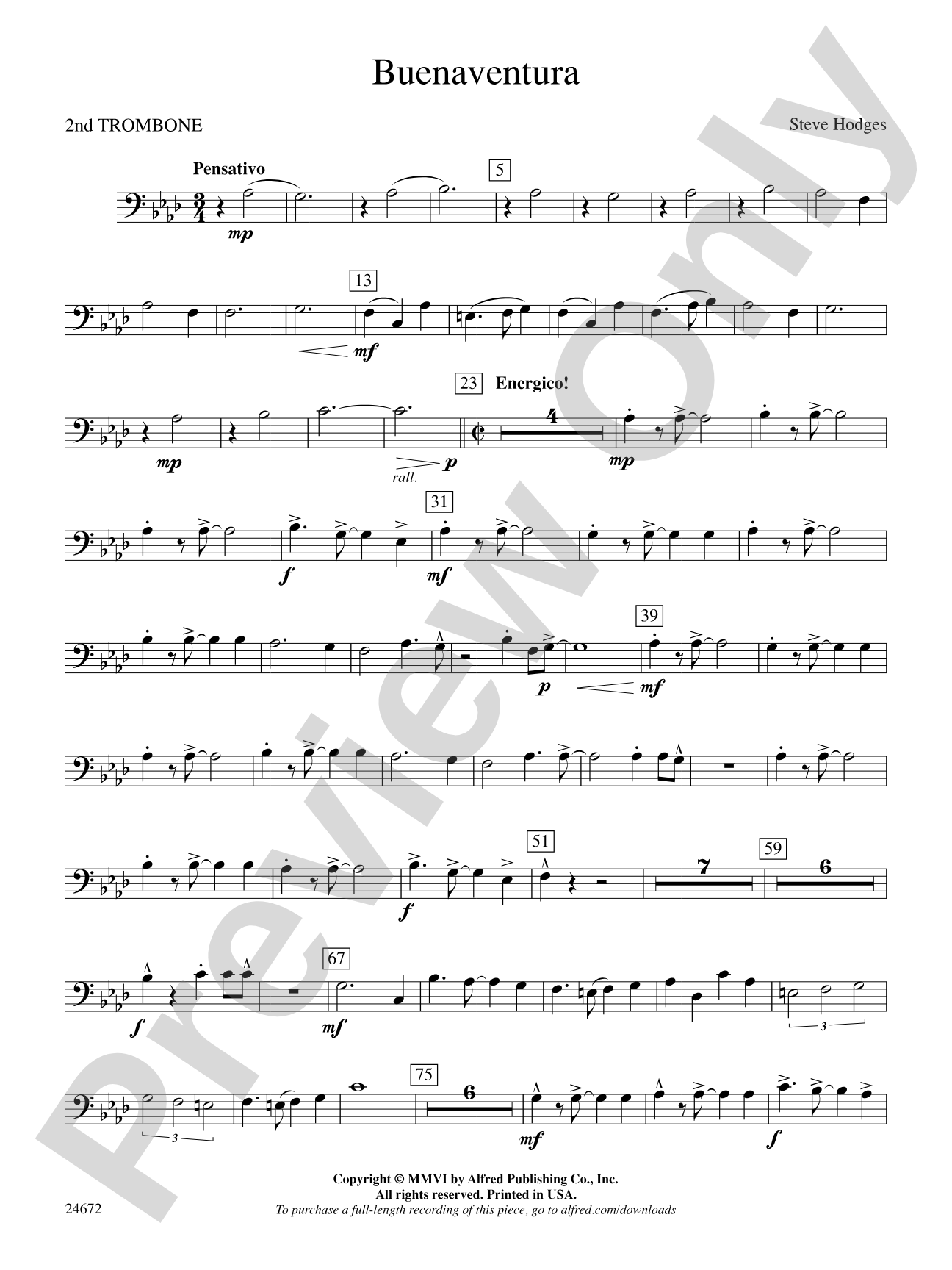 Buenaventura: 2nd Trombone