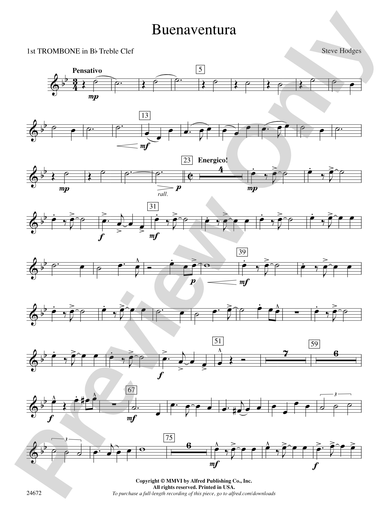Buenaventura: (wp) 1st B-flat Trombone T.C.