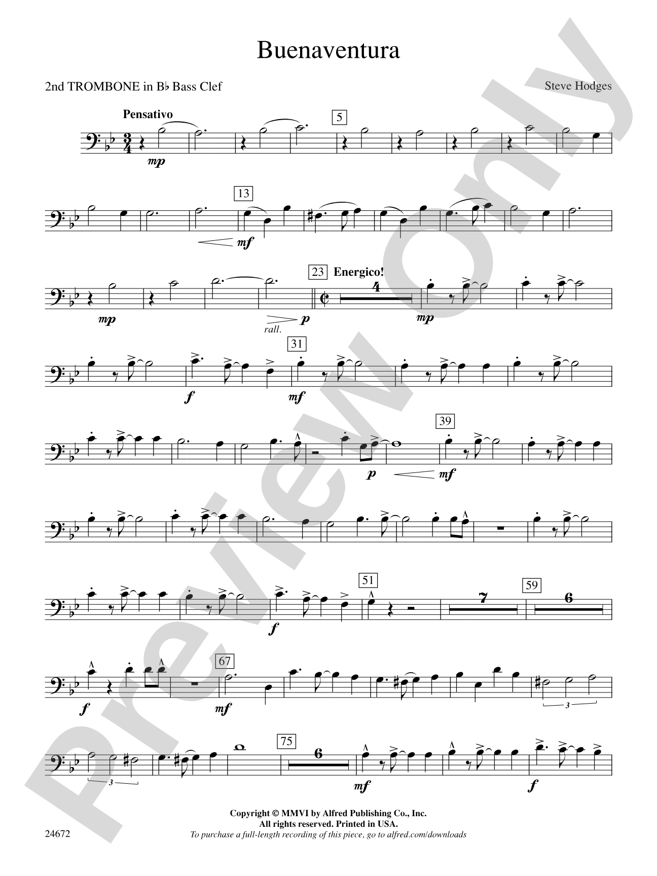 Buenaventura: (wp) 2nd B-flat Trombone B.C.
