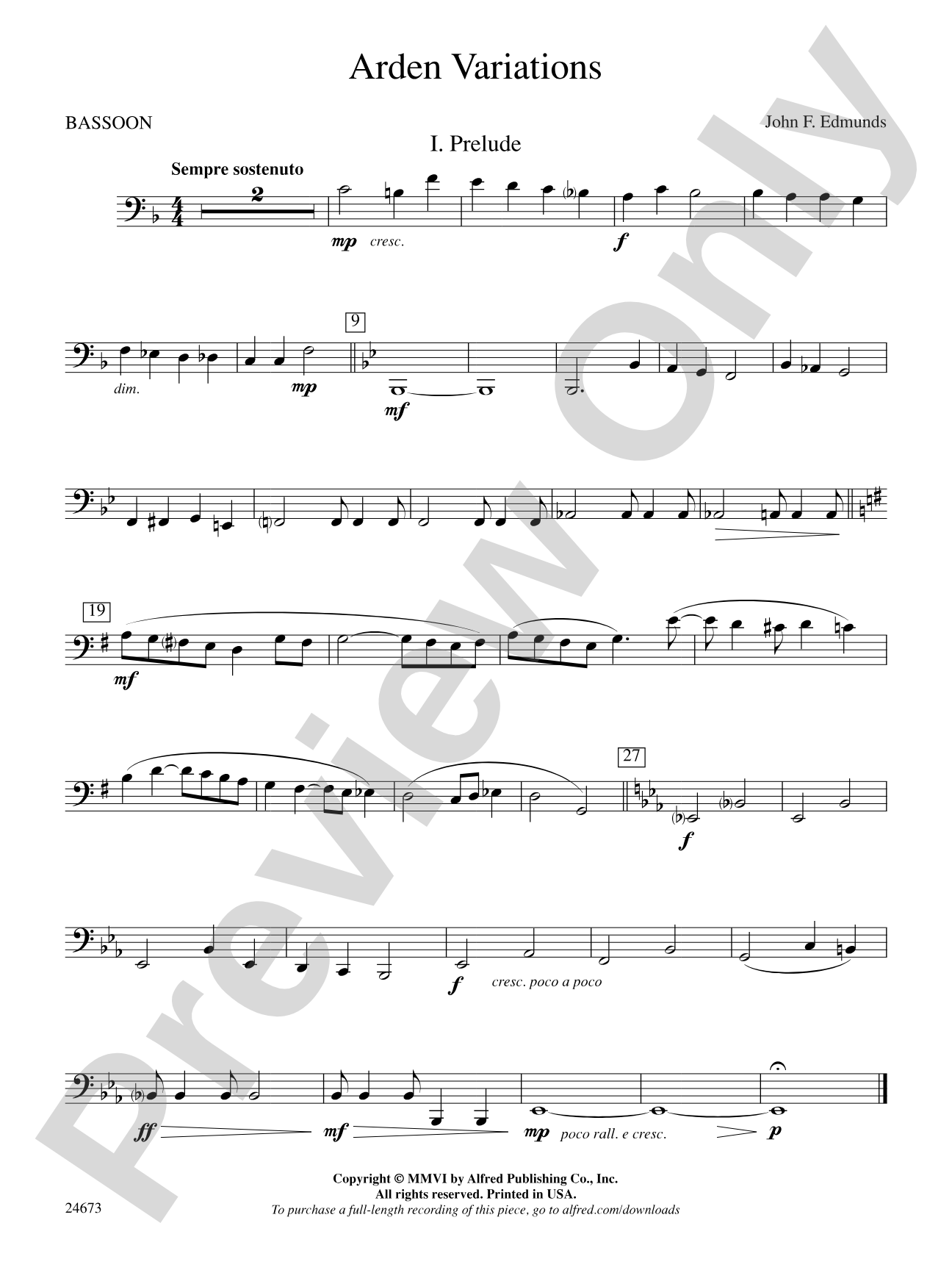 Arden Variations: Bassoon