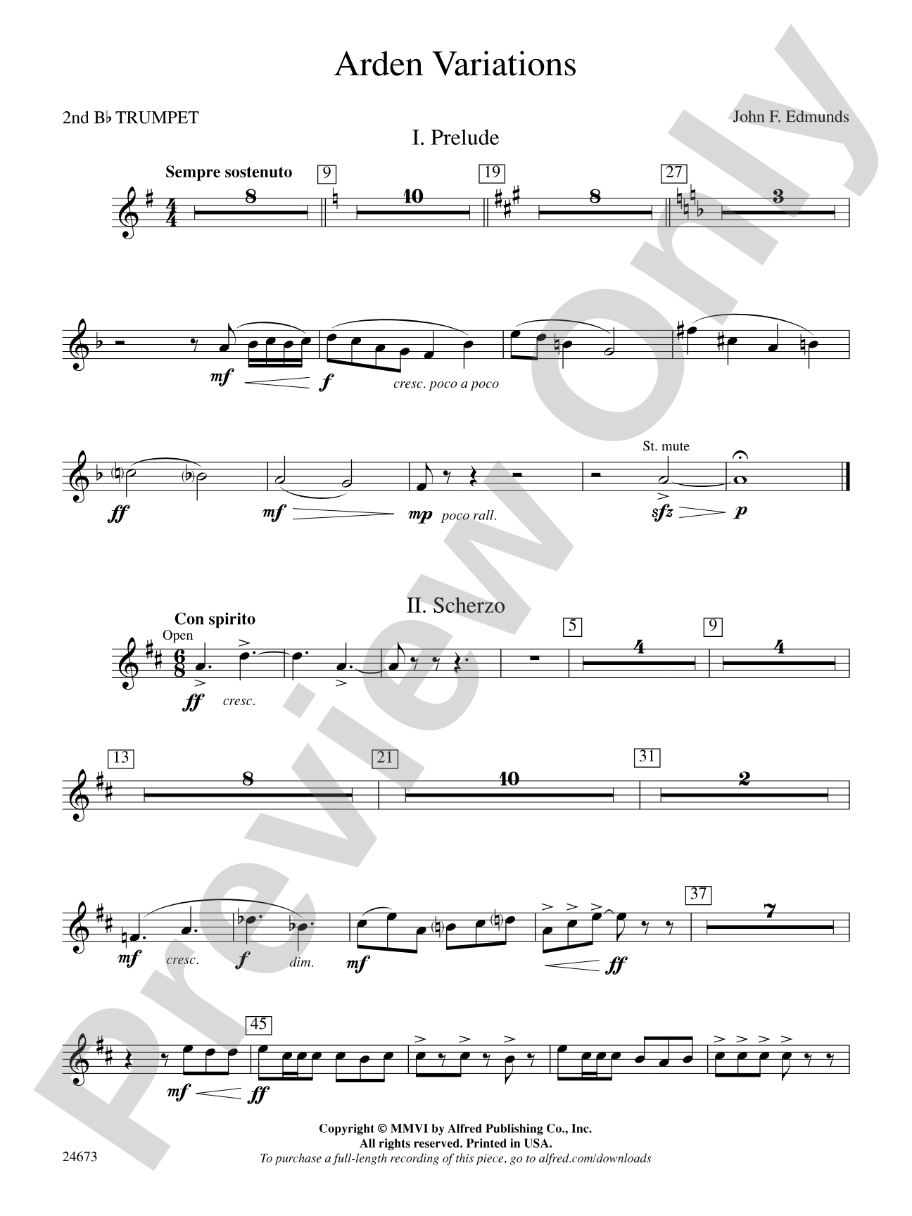 Arden Variations: 2nd B-flat Trumpet