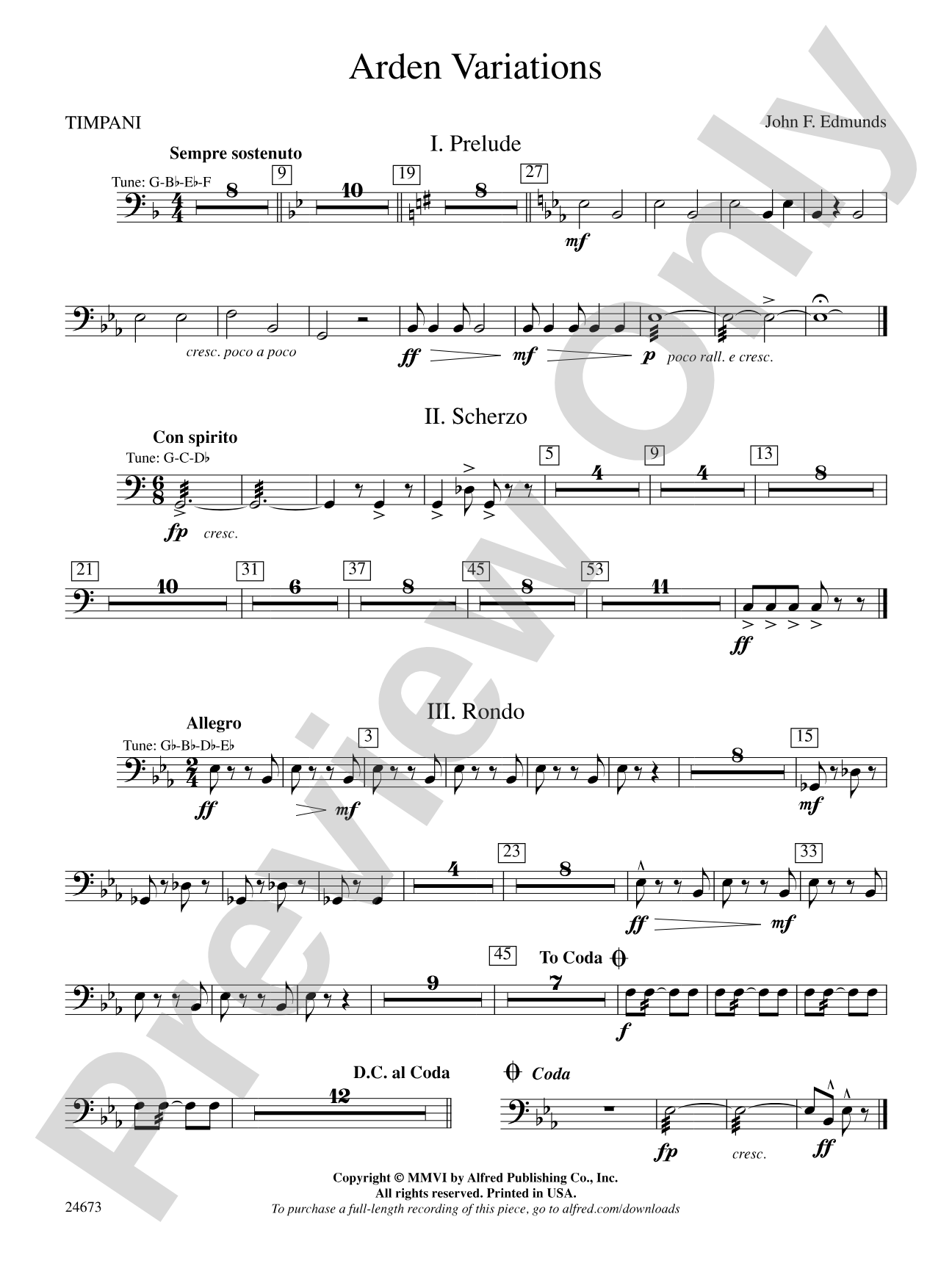 Arden Variations: Timpani
