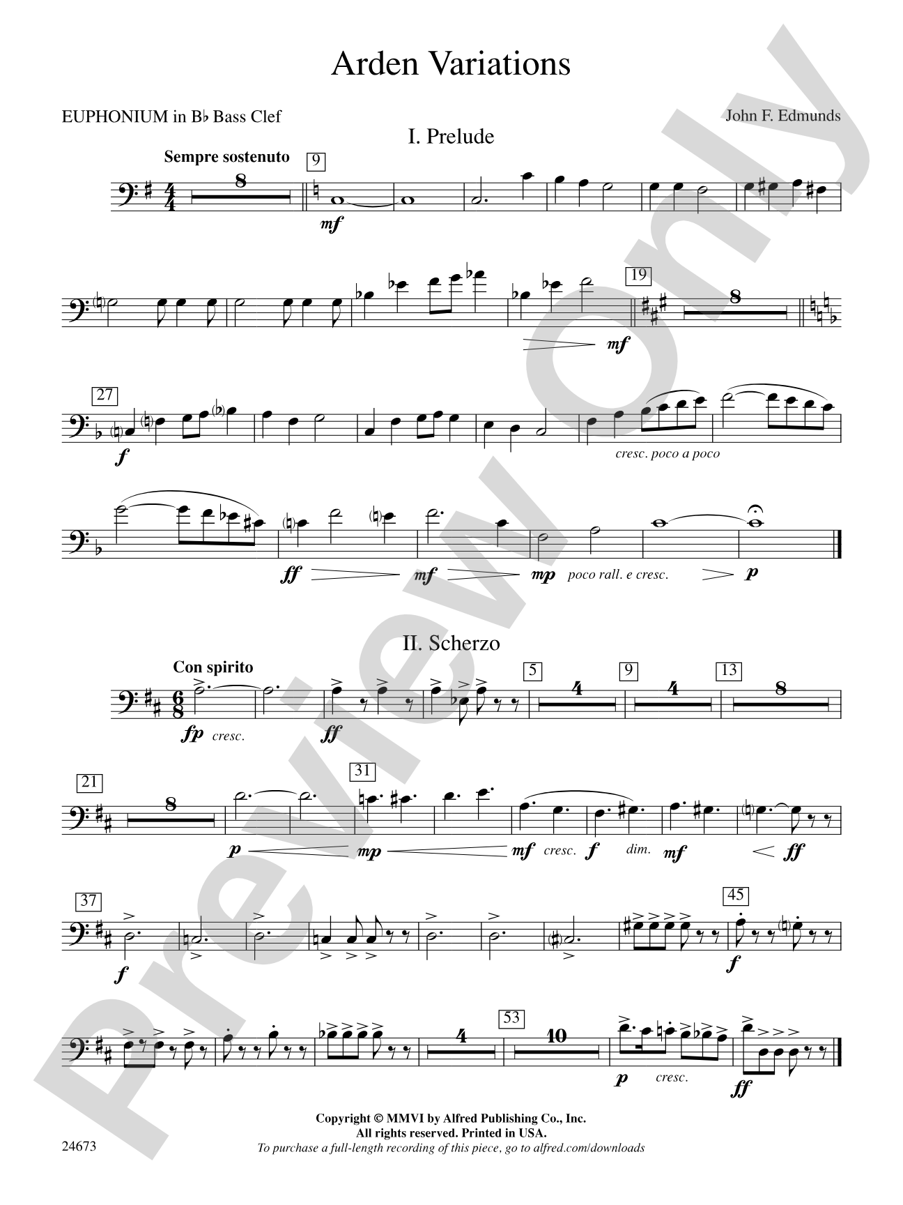 Arden Variations: (wp) B-flat Baritone B.C.