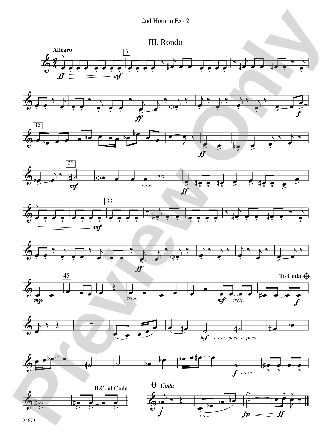 Arden Variations: (wp) 2nd Horn in E-flat
