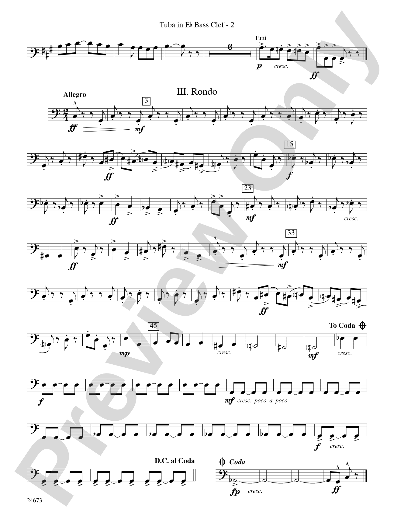 Arden Variations: (wp) E-flat Tuba B.C.